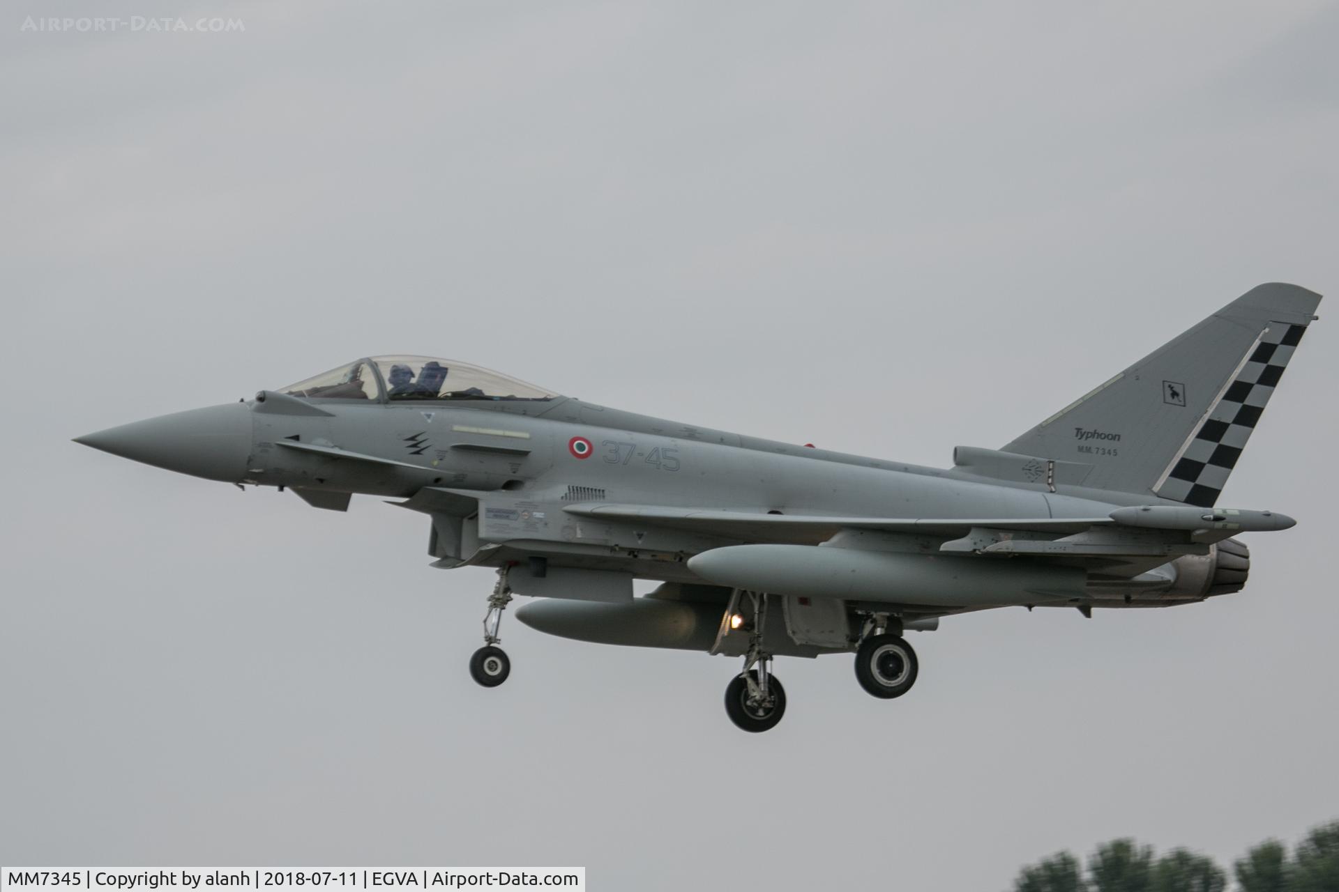MM7345, Eurofighter F-2000A Typhoon C/N IS071, Arriving at RIAT 2018