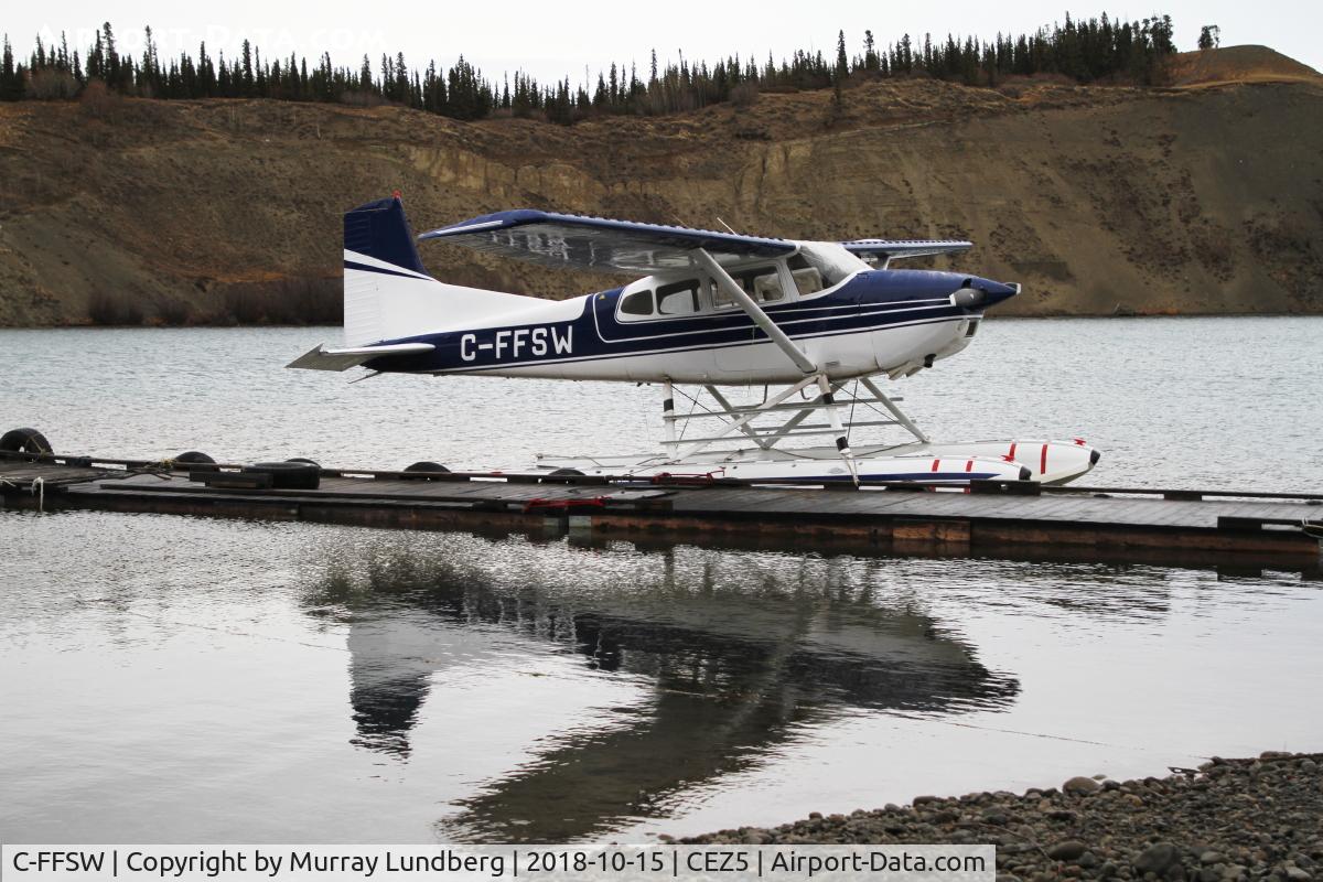 C-FFSW, 1973 Cessna A185F Skywagon 185 C/N 18502135, At the dock on Schwatka Lake, Yukon.