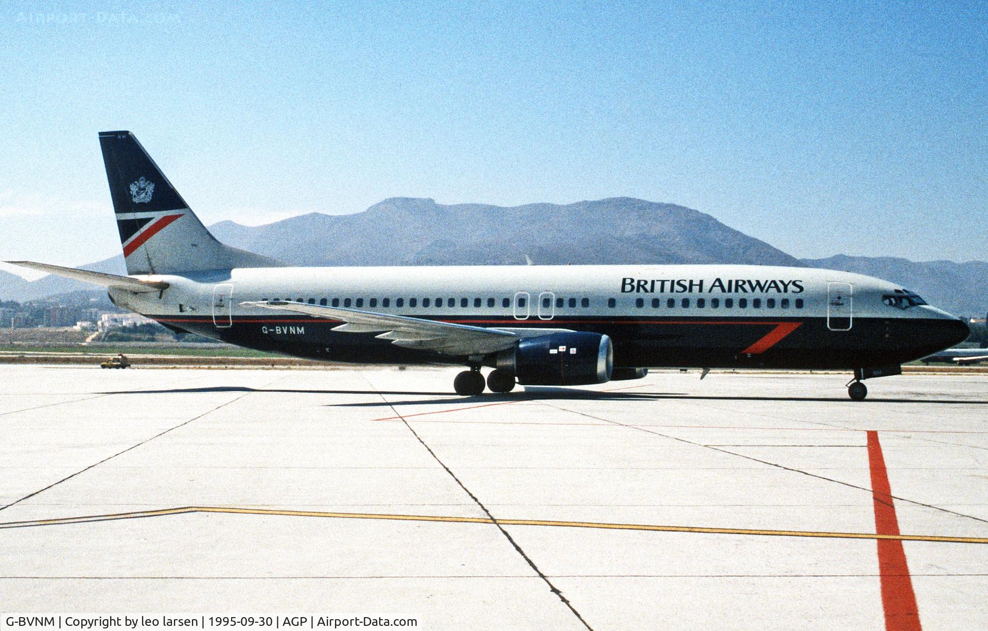 G-BVNM, 1989 Boeing 737-4S3 C/N 24163, Malaga 30.9.1995
