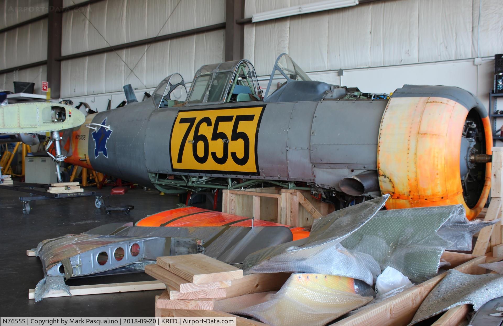 N7655S, 1942 North American SNJ-3 Texan C/N 78-7185, North American SNJ-3