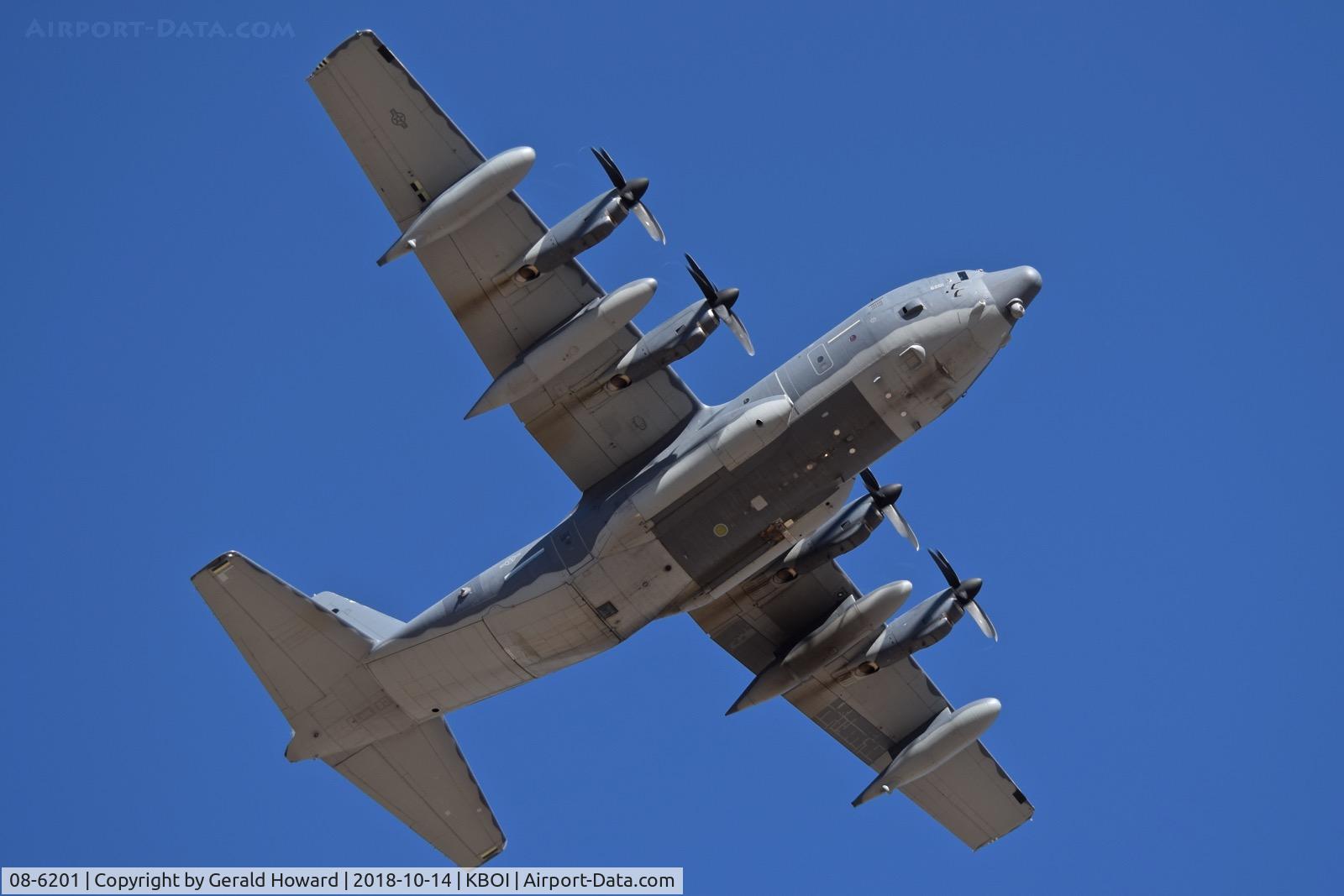 08-6201, 2008 Lockheed Martin MC-130J Commando II C/N 382-5680, Departing BOI.  27th Special OPS Wing, 522nd Special OPS Sq., Cannon AFB, NM.