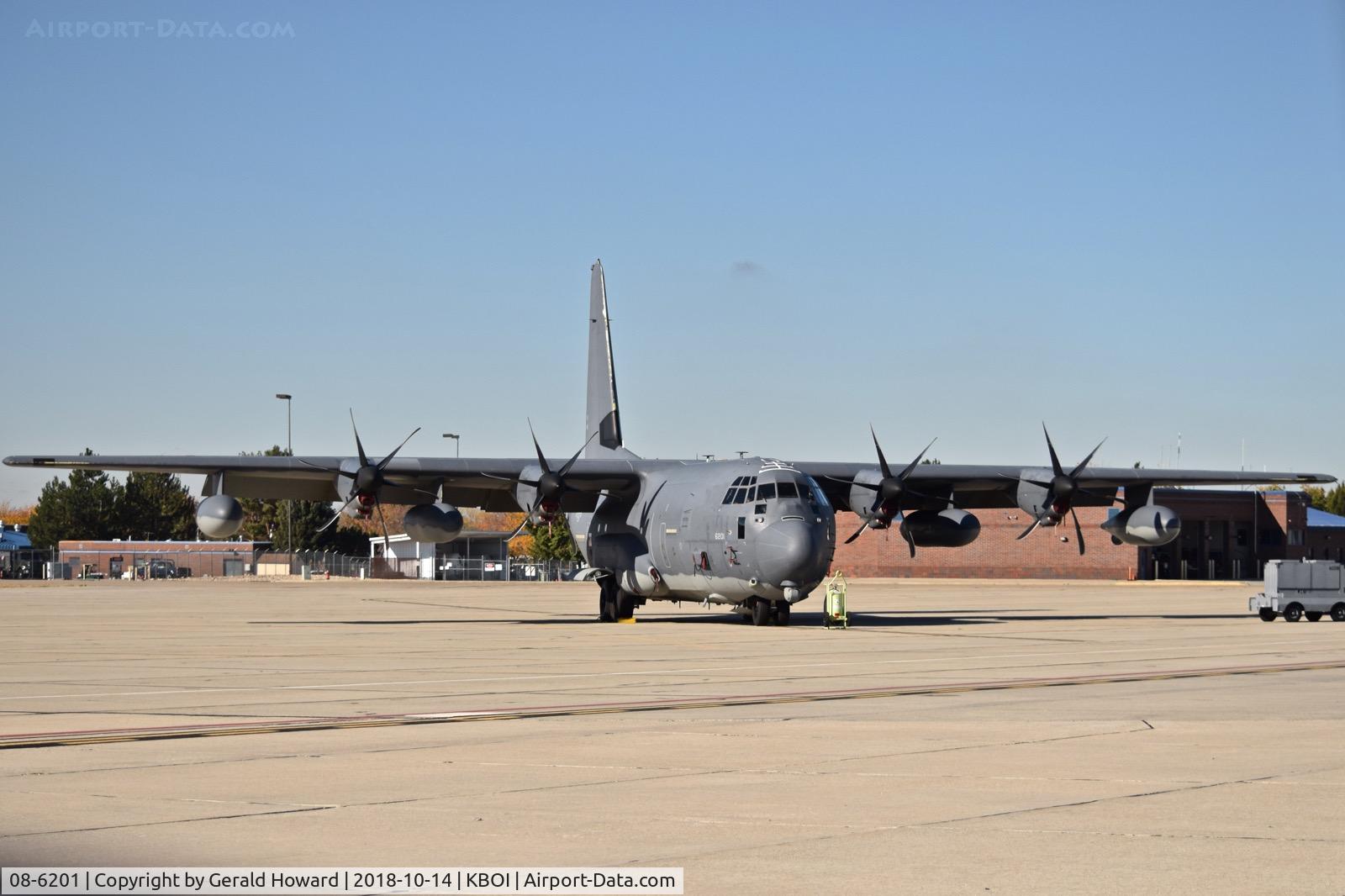 08-6201, 2008 Lockheed Martin MC-130J Commando II C/N 382-5680, Parked on the Idaho ANG ramp.  27th Special OPS Wing, 522nd Special OPS Sq., Cannon AFB, NM.