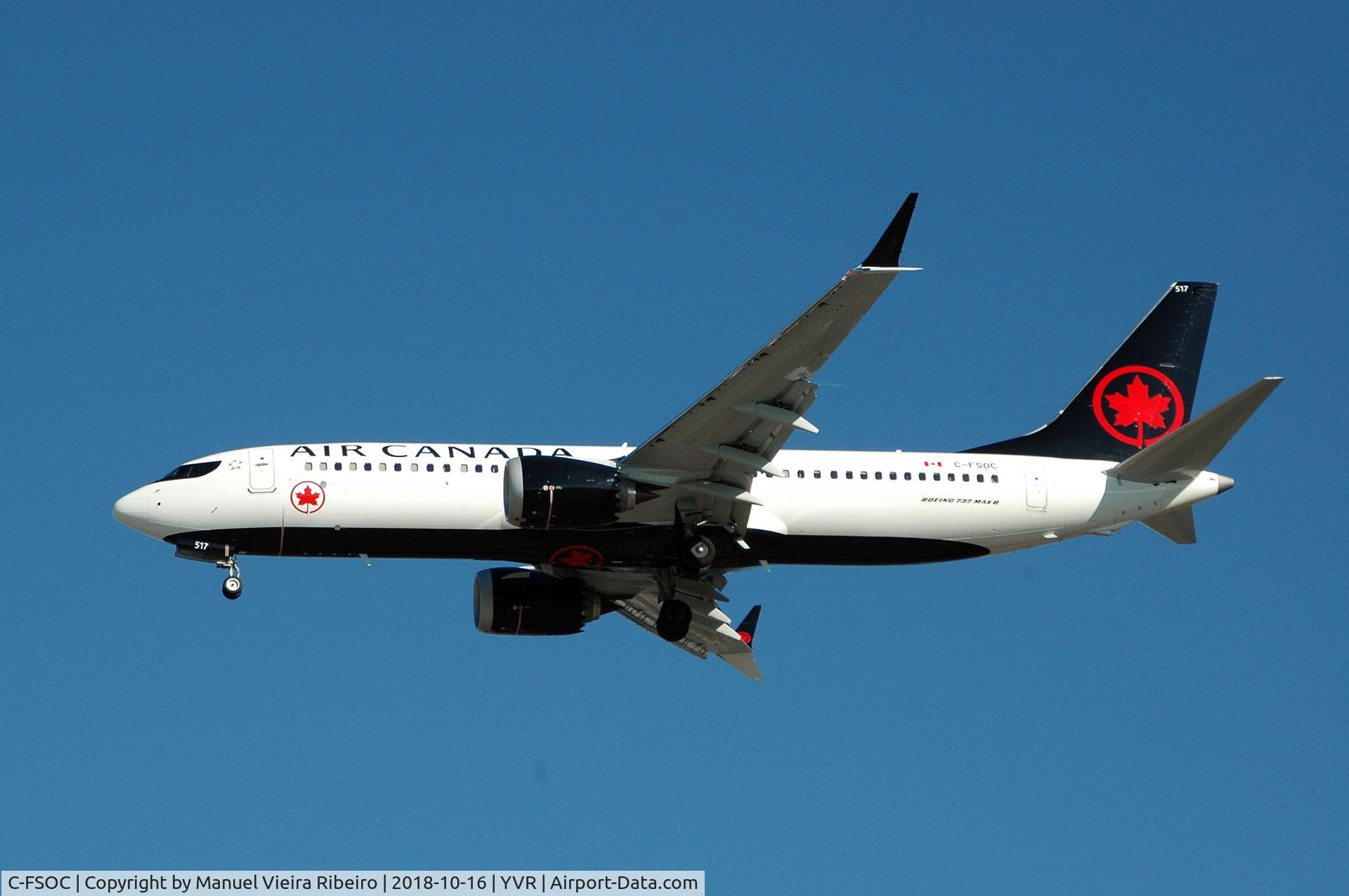 C-FSOC, 2018 Boeing 737-8 C/N 61224, In full Air Canada livery