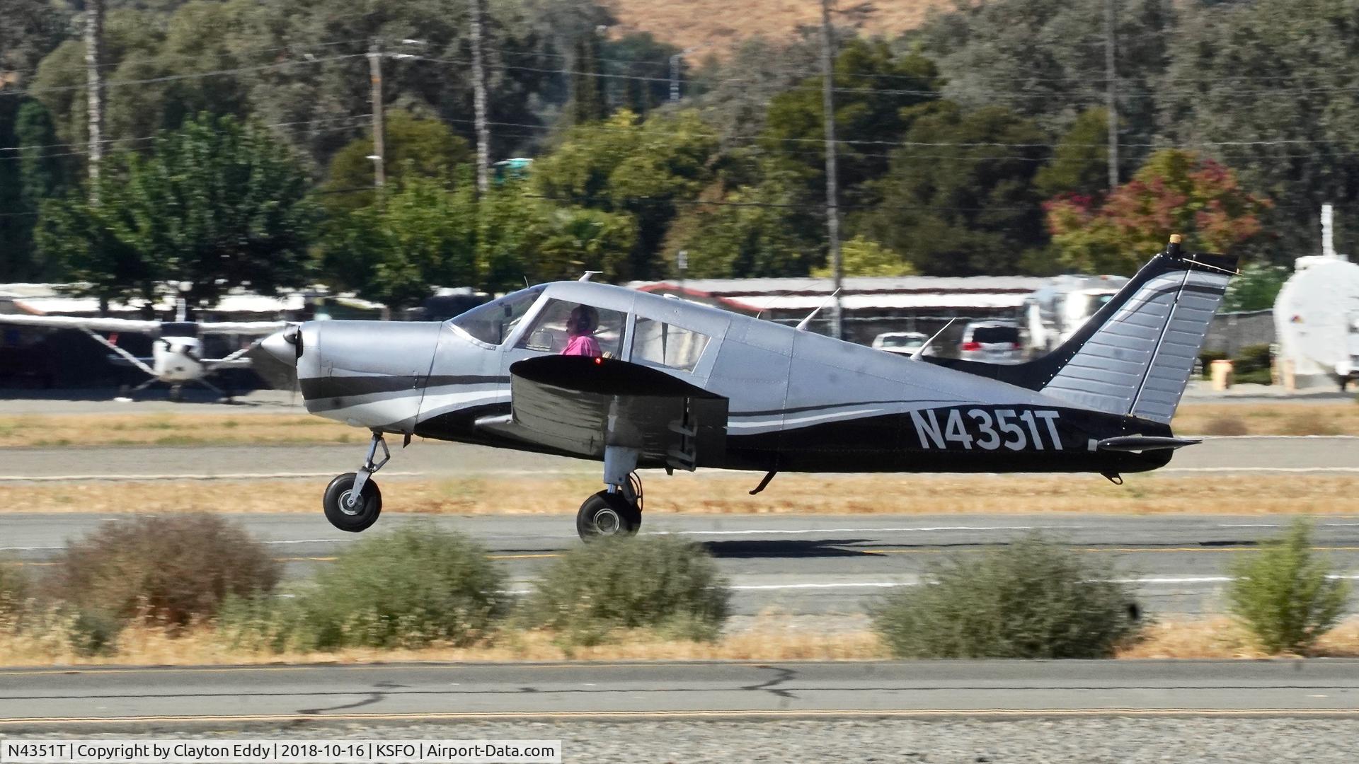 N4351T, 1971 Piper PA-28-140 C/N 28-7225155, Buchanan Field California 2018.