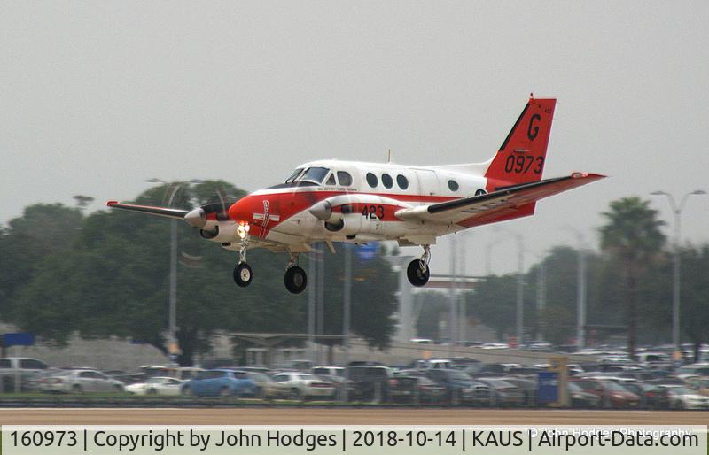 160973, 1978 Beechcraft T-44A Pegasus C/N LL-25, Coming into KAUS