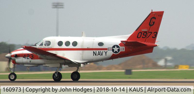 160973, 1978 Beechcraft T-44A Pegasus C/N LL-25, landing at KAUS