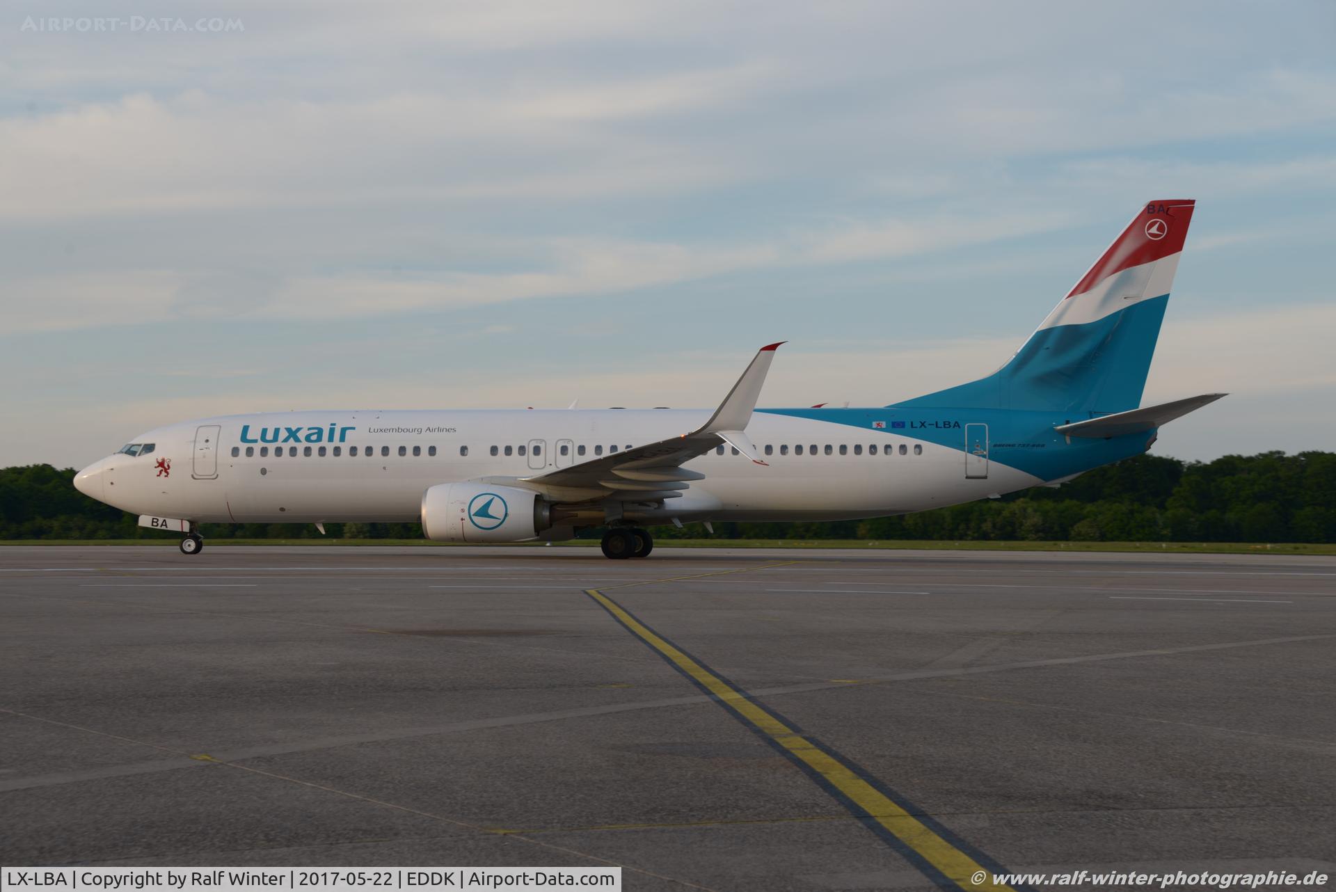 LX-LBA, 2015 Boeing 737-8C9 C/N 43537, Boeing 737-8C9(W) - LG LGL Luxair - 43537 - LX-LBA - 22.05.2017 - CGN