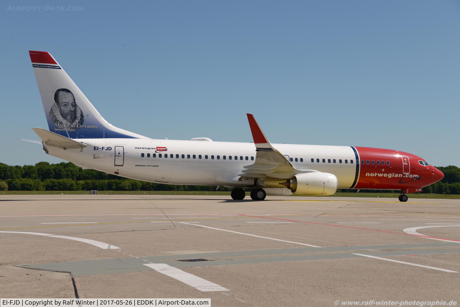 EI-FJD, 2015 Boeing 737-8JP C/N 41143, Boeing 737-8JP(W) - IBK Norwegian Air International 'Miguel De Cervantes' - 41143 - EI-FJD - 26.05.2017 - CGN