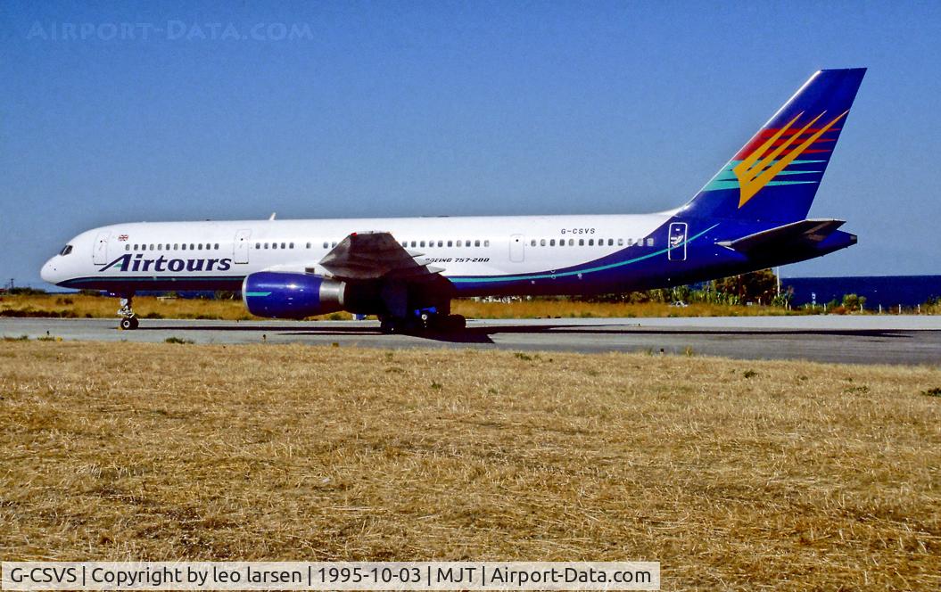 G-CSVS, 1992 Boeing 757-236 C/N 25620, MJT Mytilene 3.10.1995
