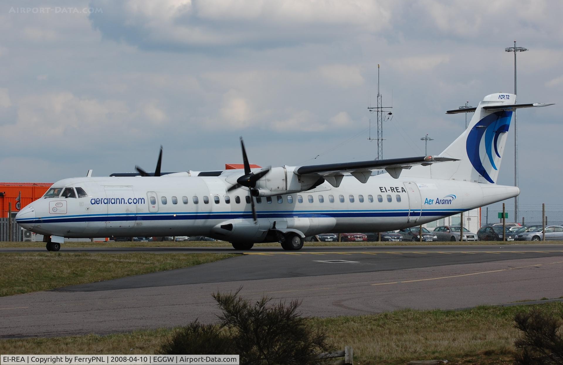 EI-REA, 1995 ATR 72-202 C/N 441, Aerarann ATR72 arriving. Now hauling freight for Sprintair.