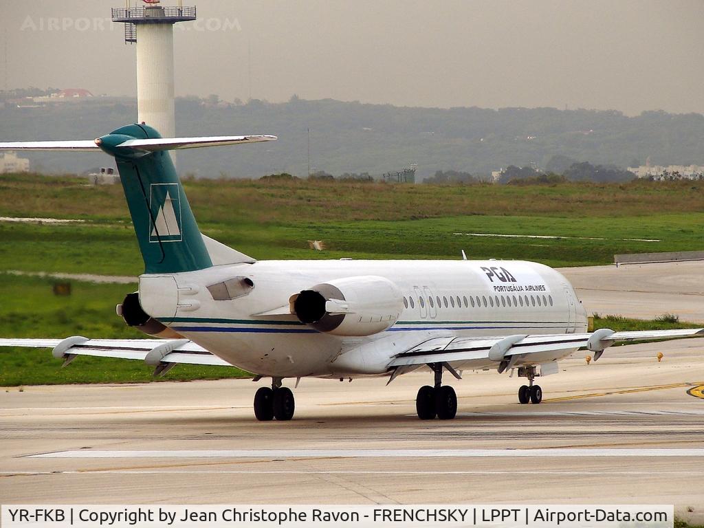 YR-FKB, 1991 Fokker 100 (F-28-0100) C/N 11369, leased 10/06 PGA - Portugalia Airlines