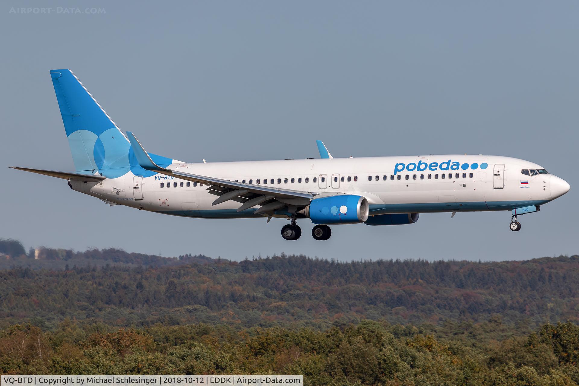 VQ-BTD, 2014 Boeing 737-8MA C/N 43664, VQ-BTD - Boeing 737-8MA(WL) - Pobeda