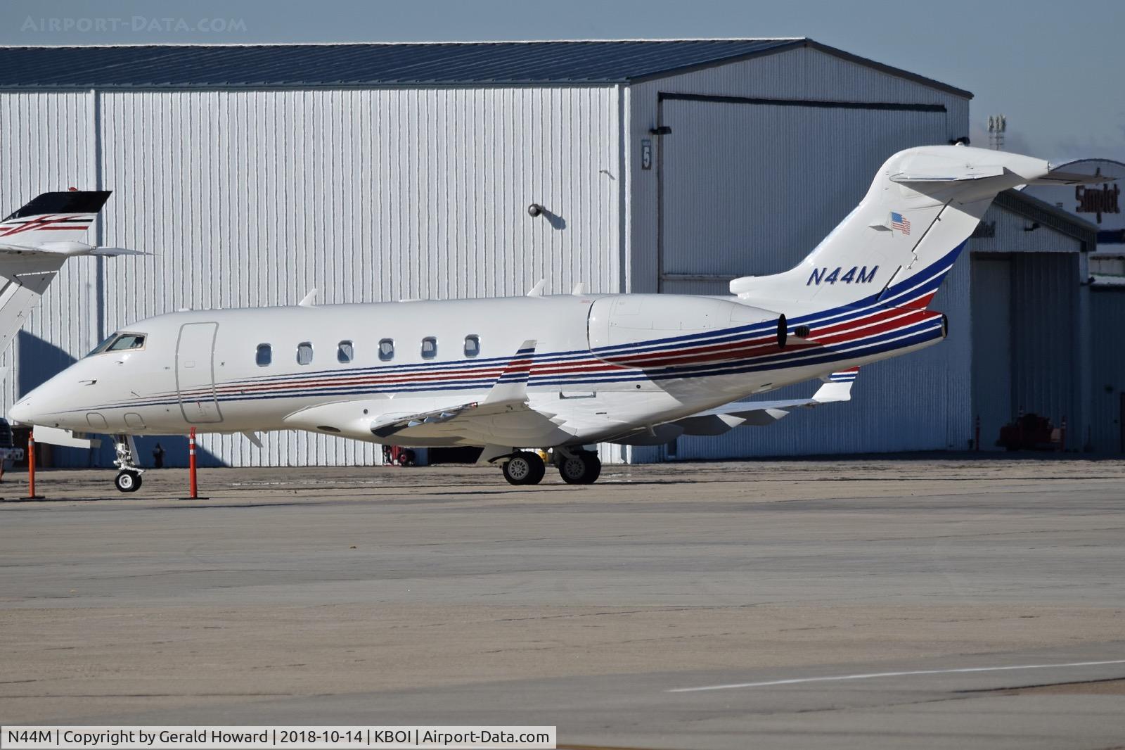 N44M, 2014 Bombardier Challenger 300 (BD-100-1A10) C/N 20450, parked on the south GA ramp.