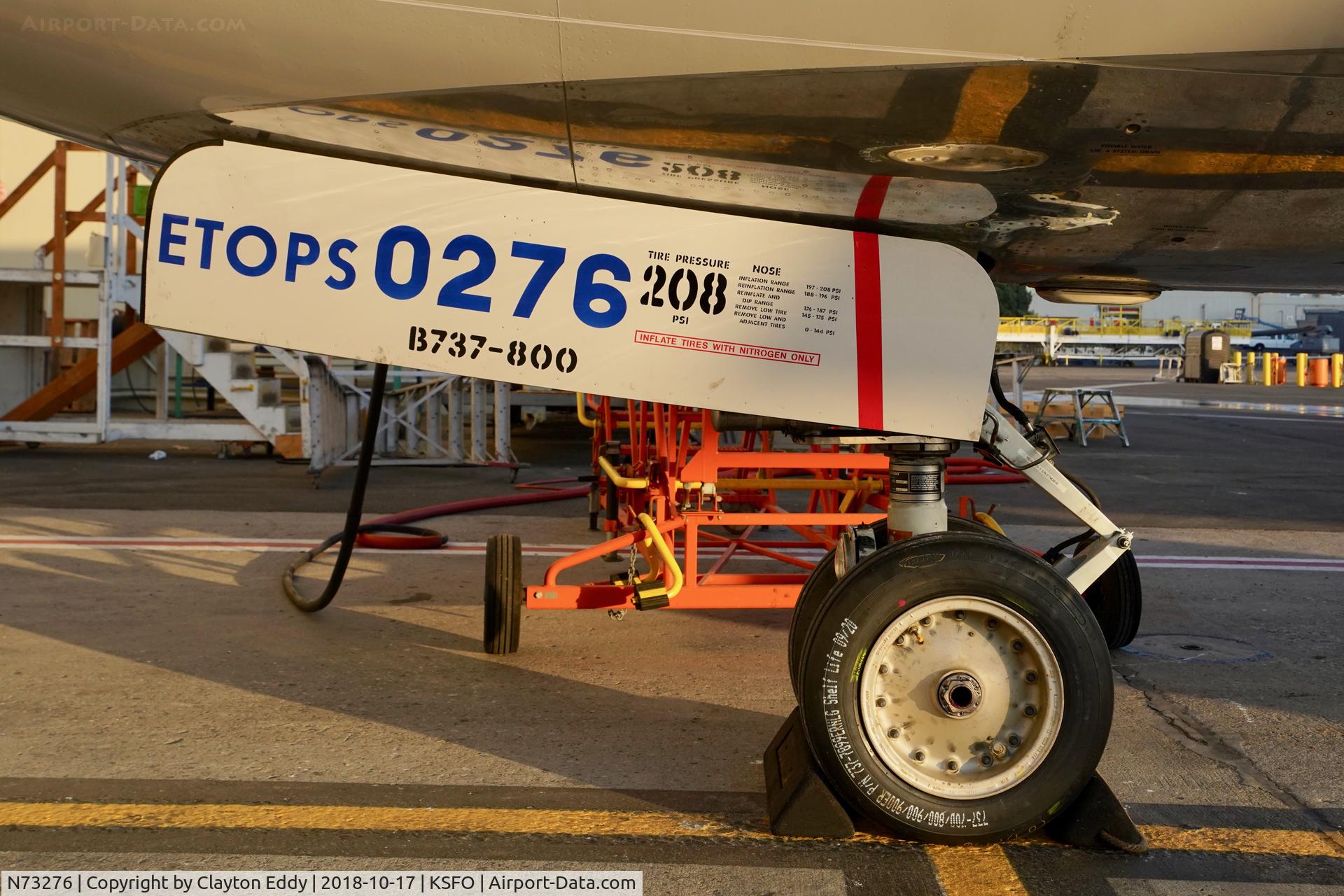 N73276, 2002 Boeing 737-824 C/N 31594, SFO 2018.