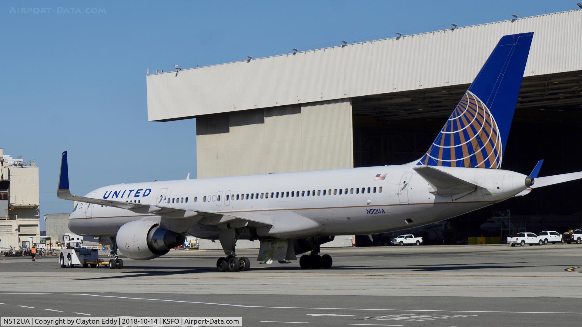 N512UA, 1990 Boeing 757-222 C/N 24809, SFO 2018.