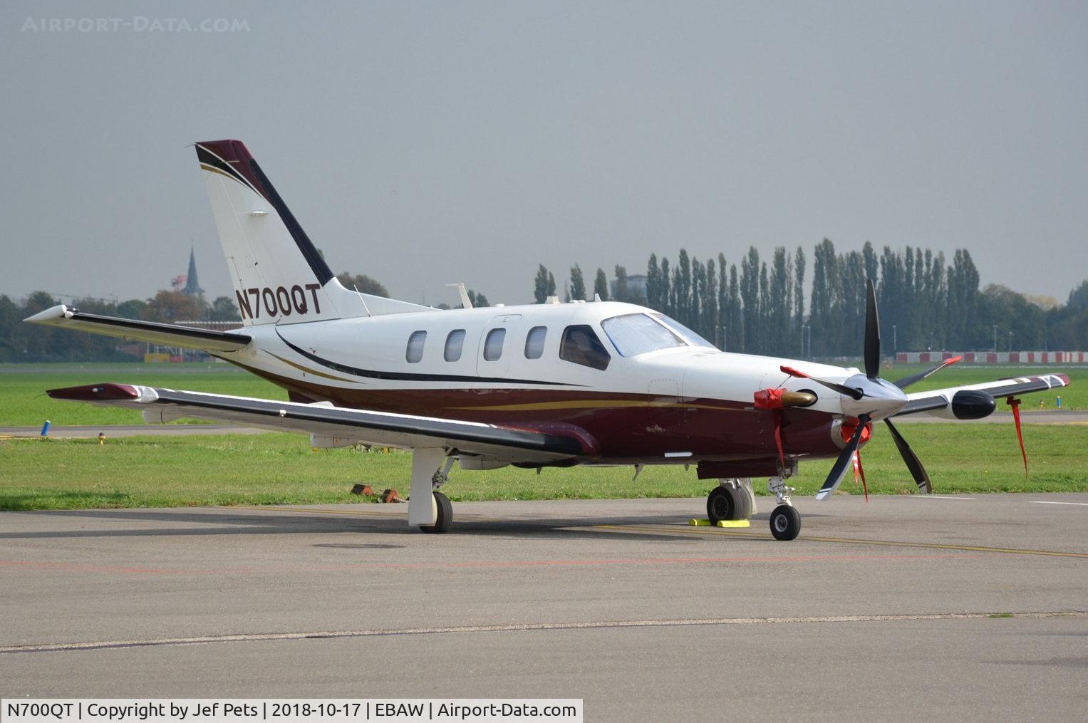 N700QT, 2005 Socata TBM-700 C/N 337, Visitor at Antwerp.