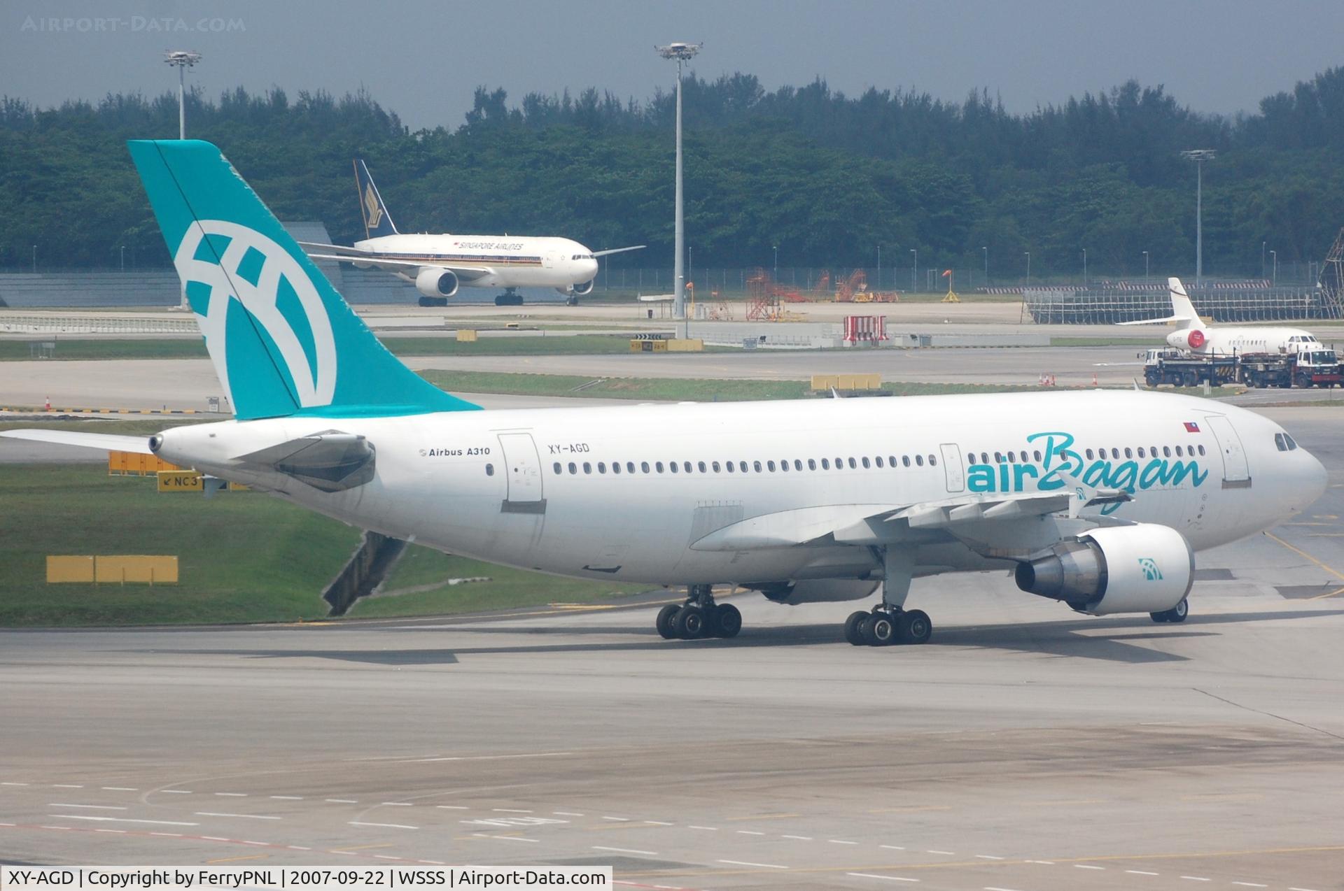 XY-AGD, 1986 Airbus A310-222 C/N 419, Air Bagan A310 taxying for departure