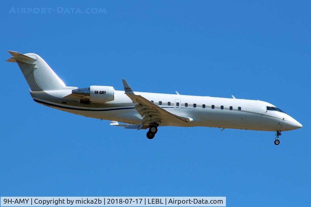 9H-AMY, 2007 Bombardier Challenger 850 (CL-600-2B19) C/N 8043, Landing