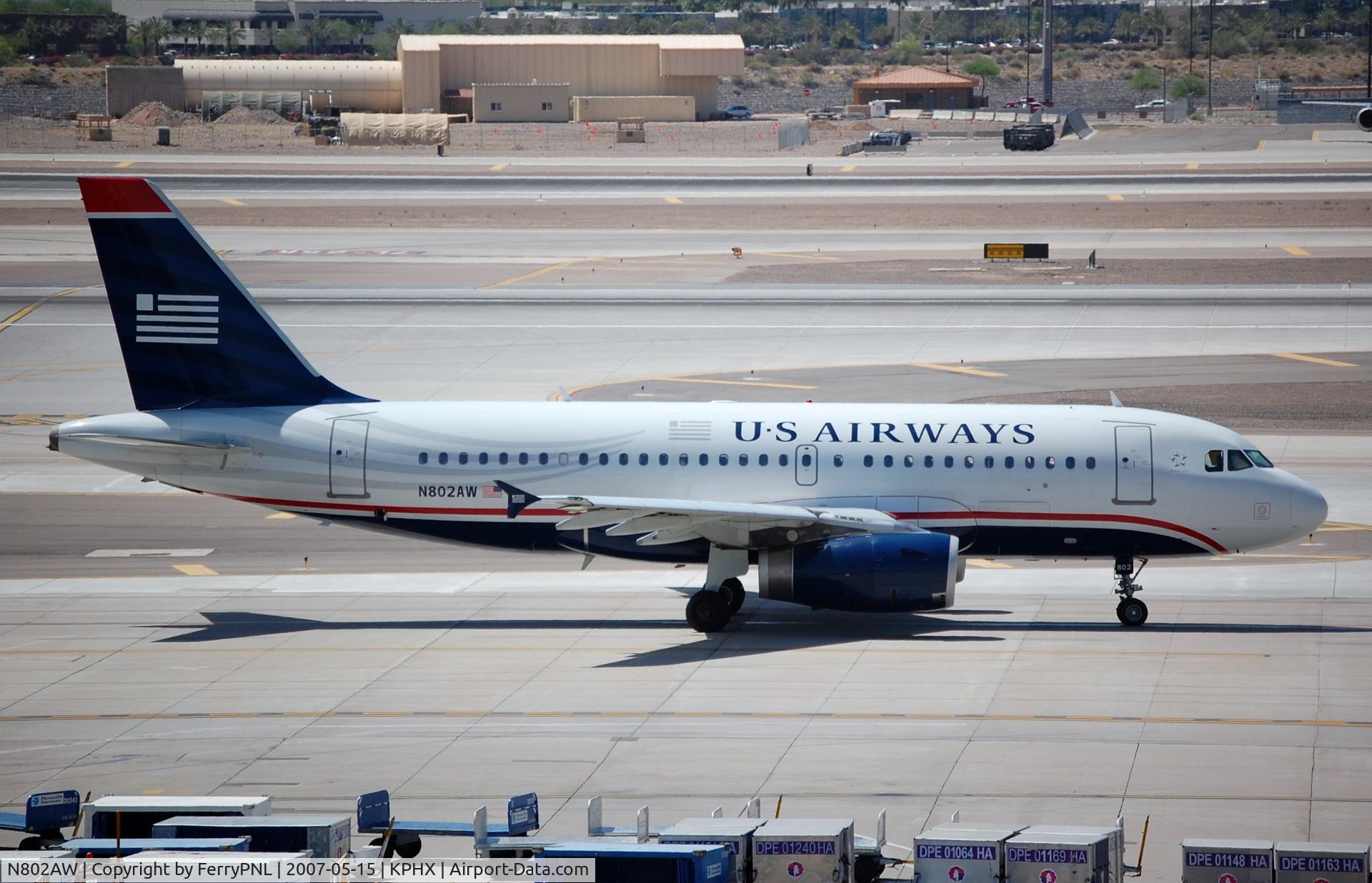 N802AW, 1998 Airbus A319-132 C/N 0924, US Airways A319