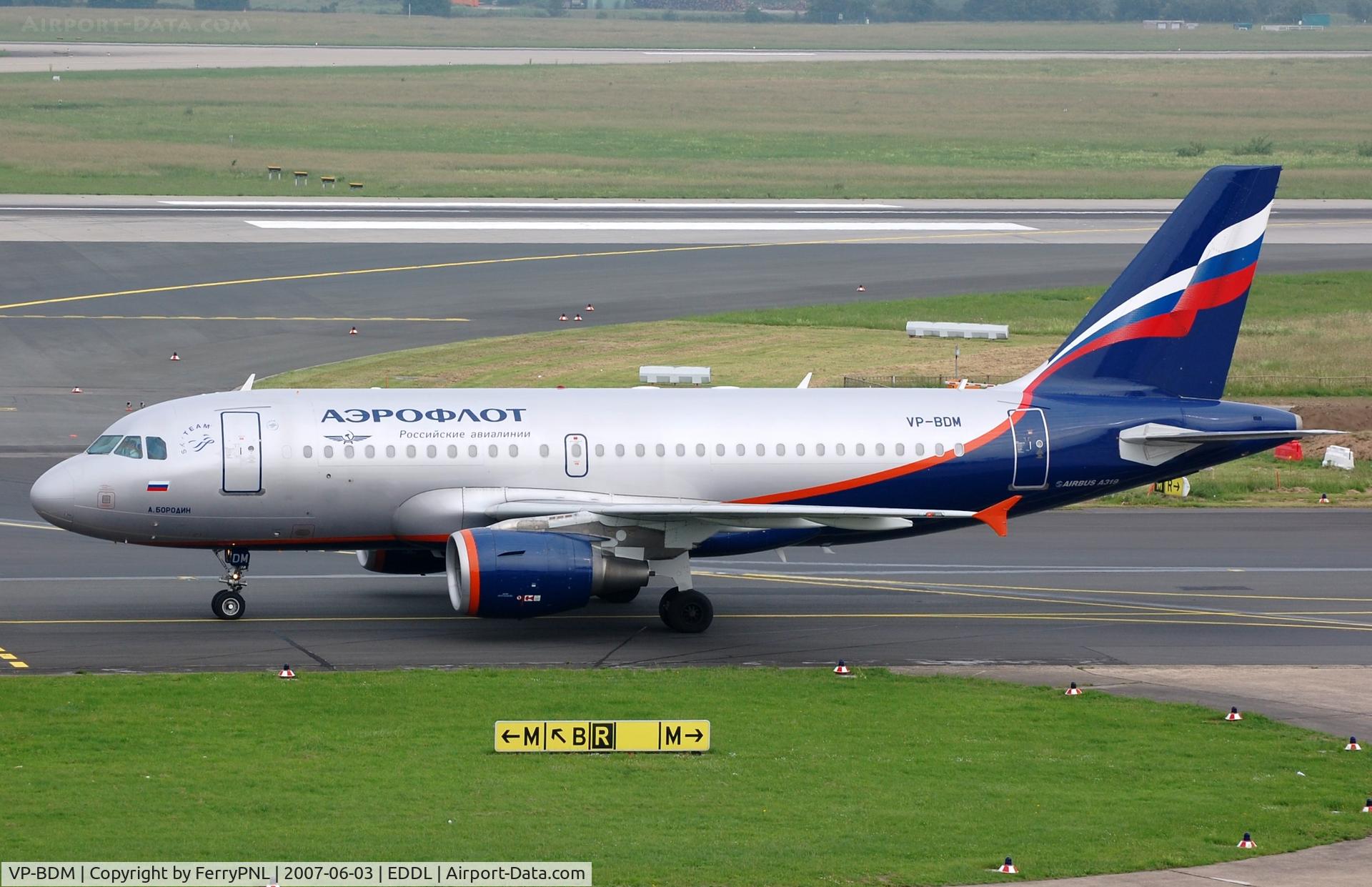 VP-BDM, 2003 Airbus A319-111 C/N 2069, Aeroflot A319