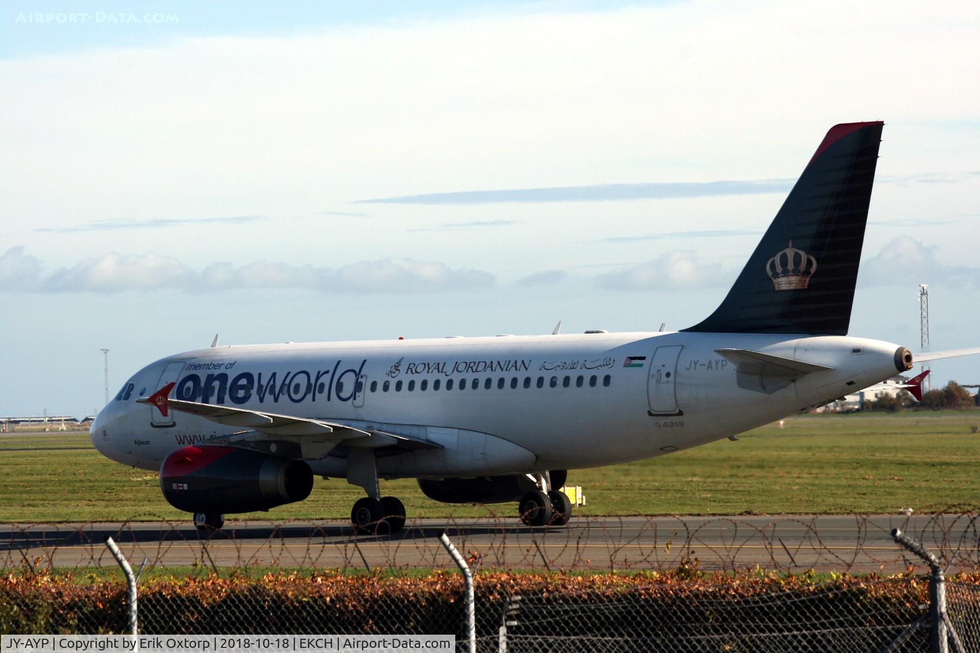JY-AYP, 2009 Airbus A319-132 C/N 3832, JY-AYP landed rw 04L