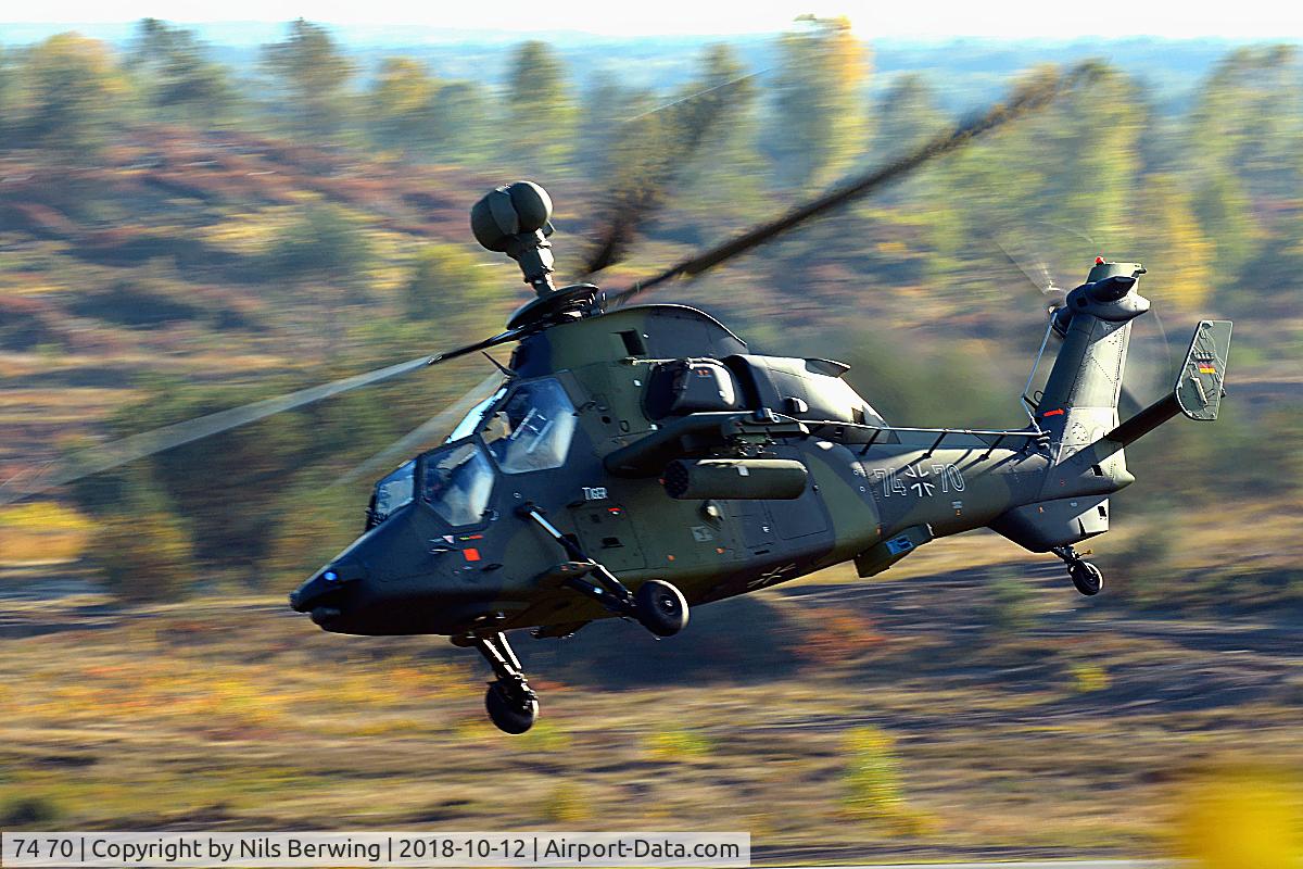 74 70, Eurocopter EC-665 Tiger UHT C/N UHT70, 74+70 Bergen Range