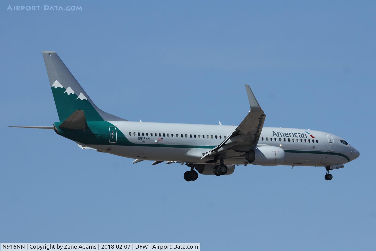 N916NN, 2012 Boeing 737-823 C/N 31163, Landing at DFW Aiport