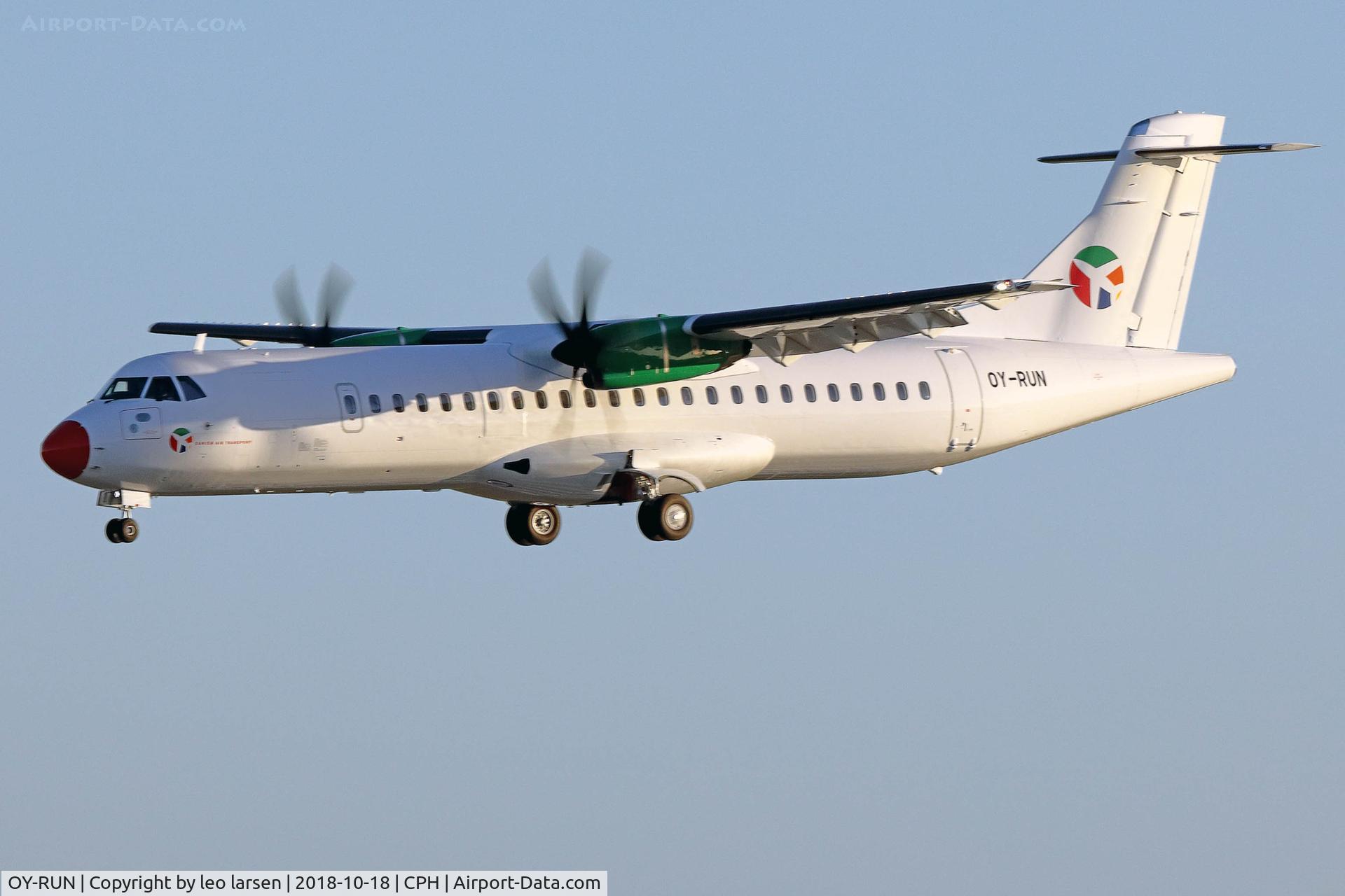 OY-RUN, 2018 ATR 72-600 (72-212A) C/N 1519, Copenhagen 18.10.2018