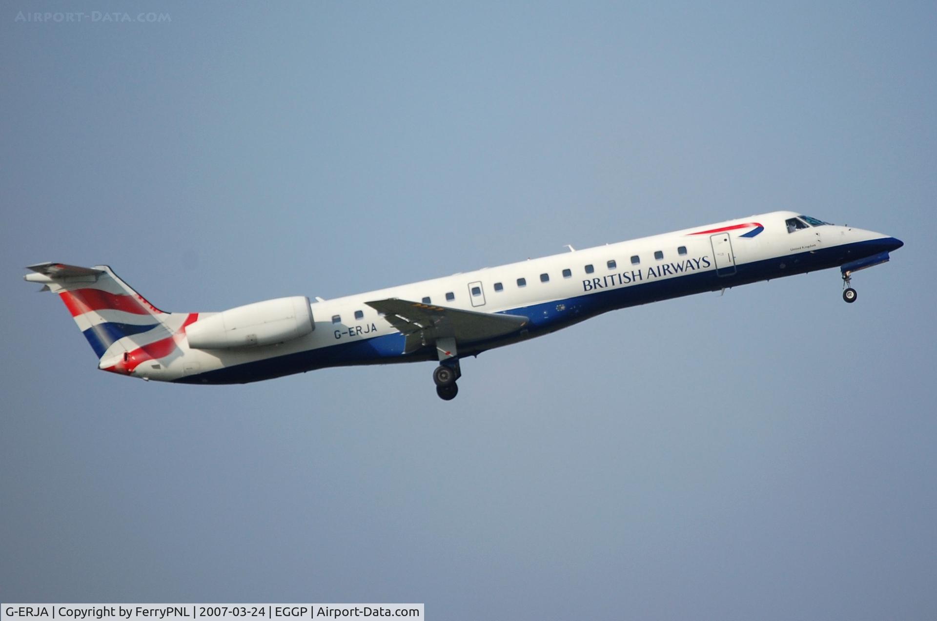 G-ERJA, 2000 Embraer EMB-145EP (ERJ-145EP) C/N 145229, Departure of BA ERJ145