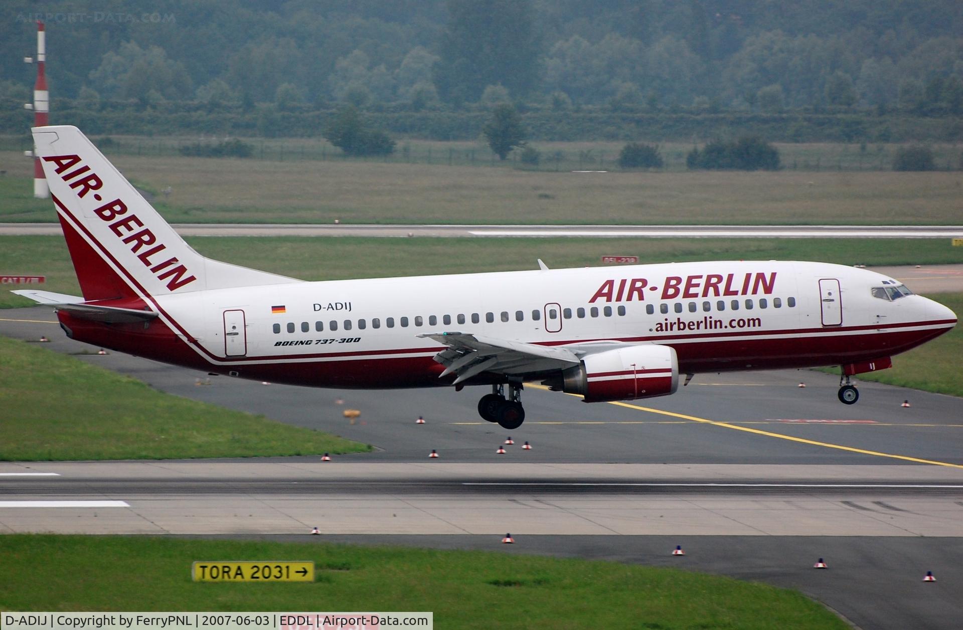 D-ADIJ, 1991 Boeing 737-3M8 C/N 25041, Air Berlin B733. Aircraft stored in 2018 by BoA.