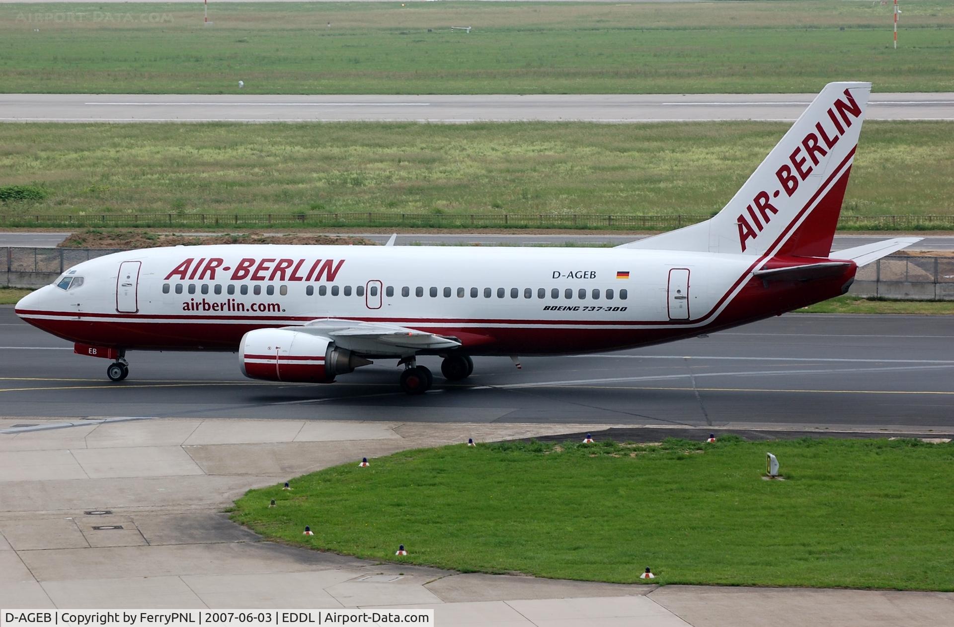 D-AGEB, 1989 Boeing 737-35B C/N 23971, Air Berlin B733. Frame scrapped in Kemble 2011.