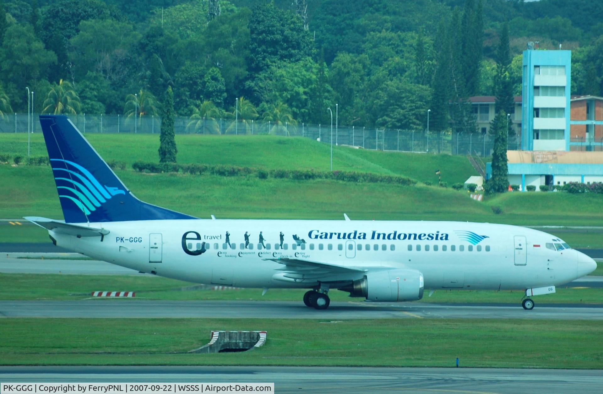 PK-GGG, 1997 Boeing 737-3U3 C/N 28731, Garuda B733 arriving in SIN