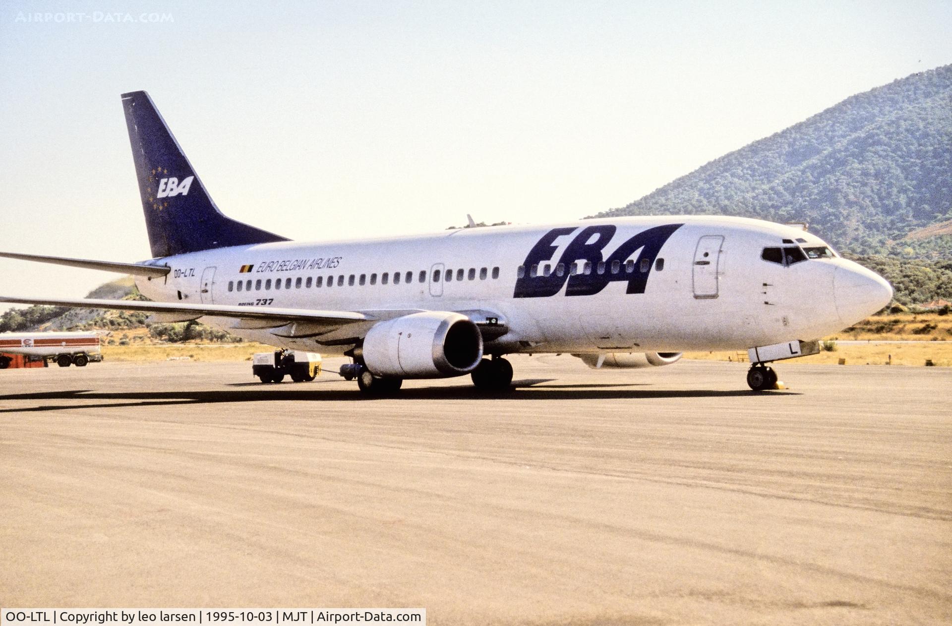 OO-LTL, 1991 Boeing 737-3M8 C/N 25041, Mytilini 3.10-1995