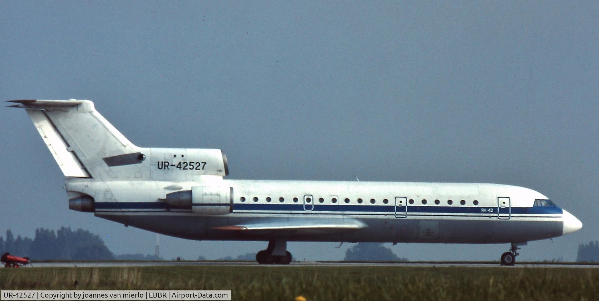 UR-42527, 1981 Yakovlev Yak-42 C/N 11040903, VIP transport EBBR ABELAG'90s