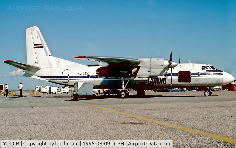 YL-LCB, 1969 Antonov An-24B C/N 97305501, Copenhagen 9.8.1995