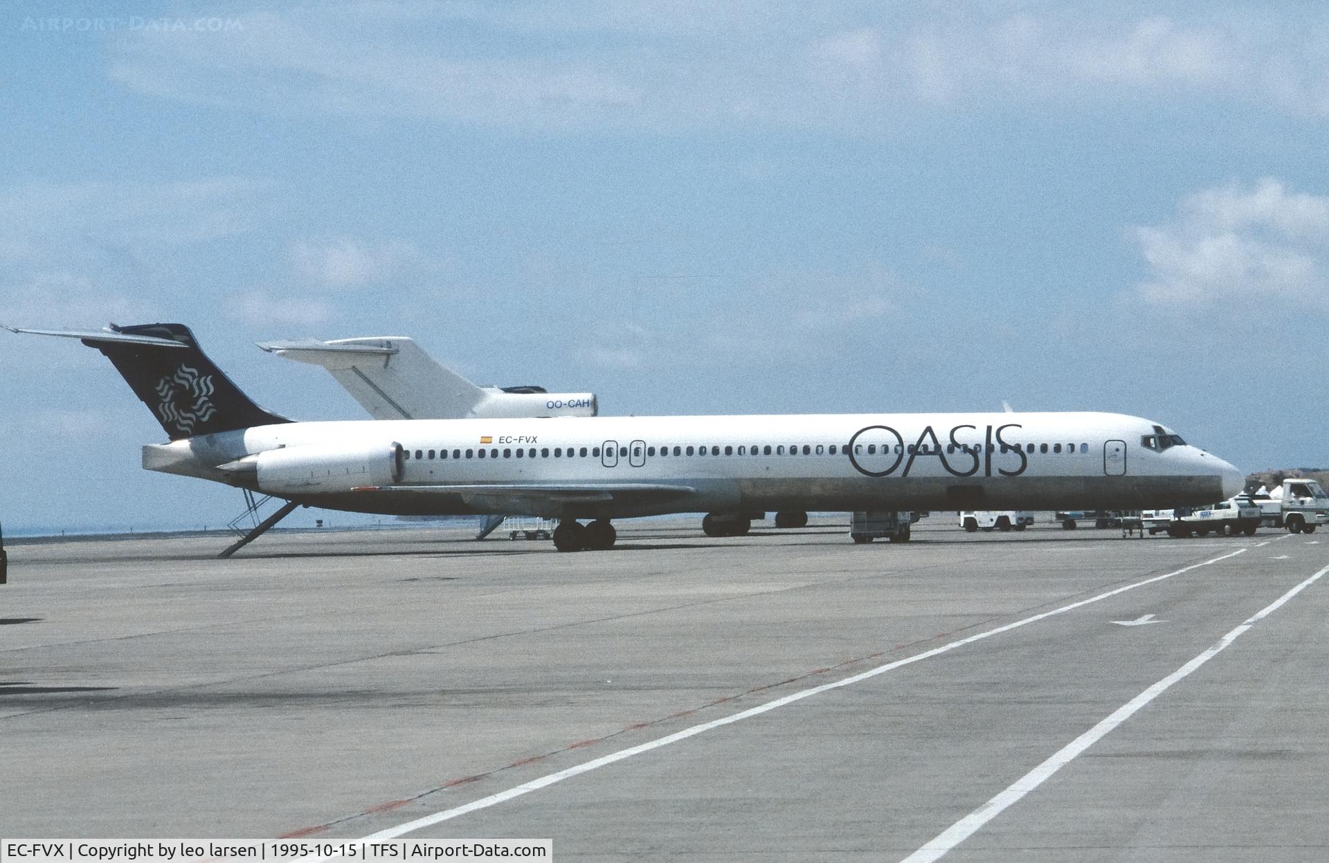 EC-FVX, 1989 McDonnell Douglas MD-83 (DC-9-83) C/N 49791, Tenerife 15.10.1995