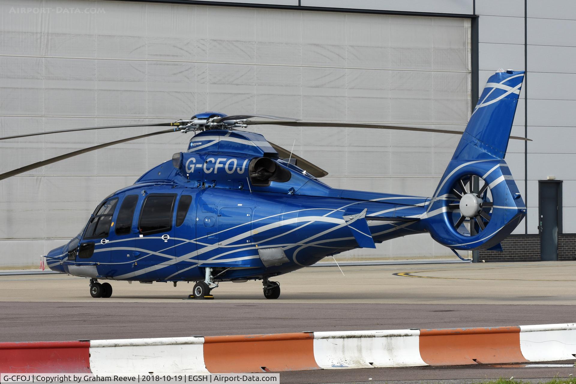G-CFOJ, 2009 Eurocopter EC-155B-1 C/N 6852, Parked at Norwich.