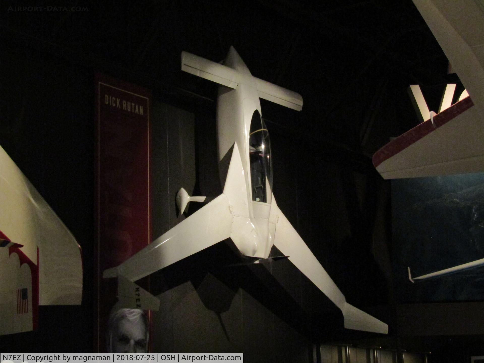 N7EZ, 1975 Rutan VariEze C/N 001 (N7EZ), hanging around the museum