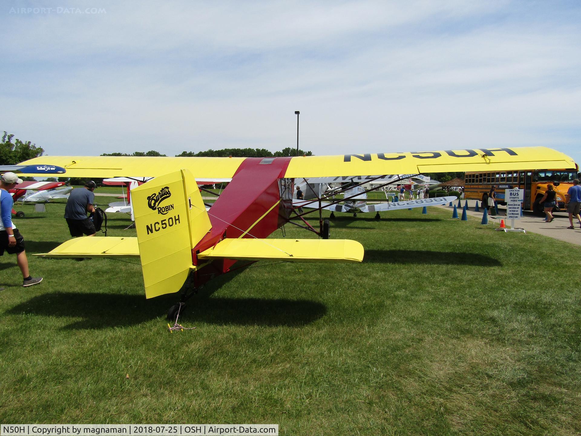 N50H, 1929 Curtiss-Wright Robin C/N 403, At EAA musuem