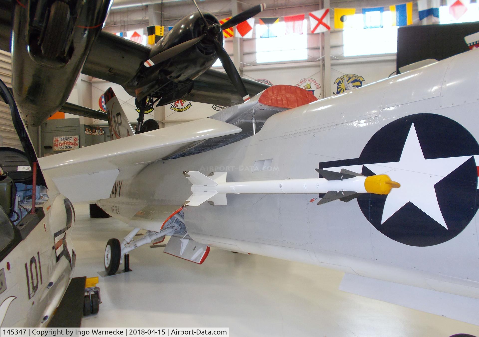 145347, 1957 Vought F-8A Crusader C/N Not found 145347, Vought F-8A Crusader at the NMNA, Pensacola FL
