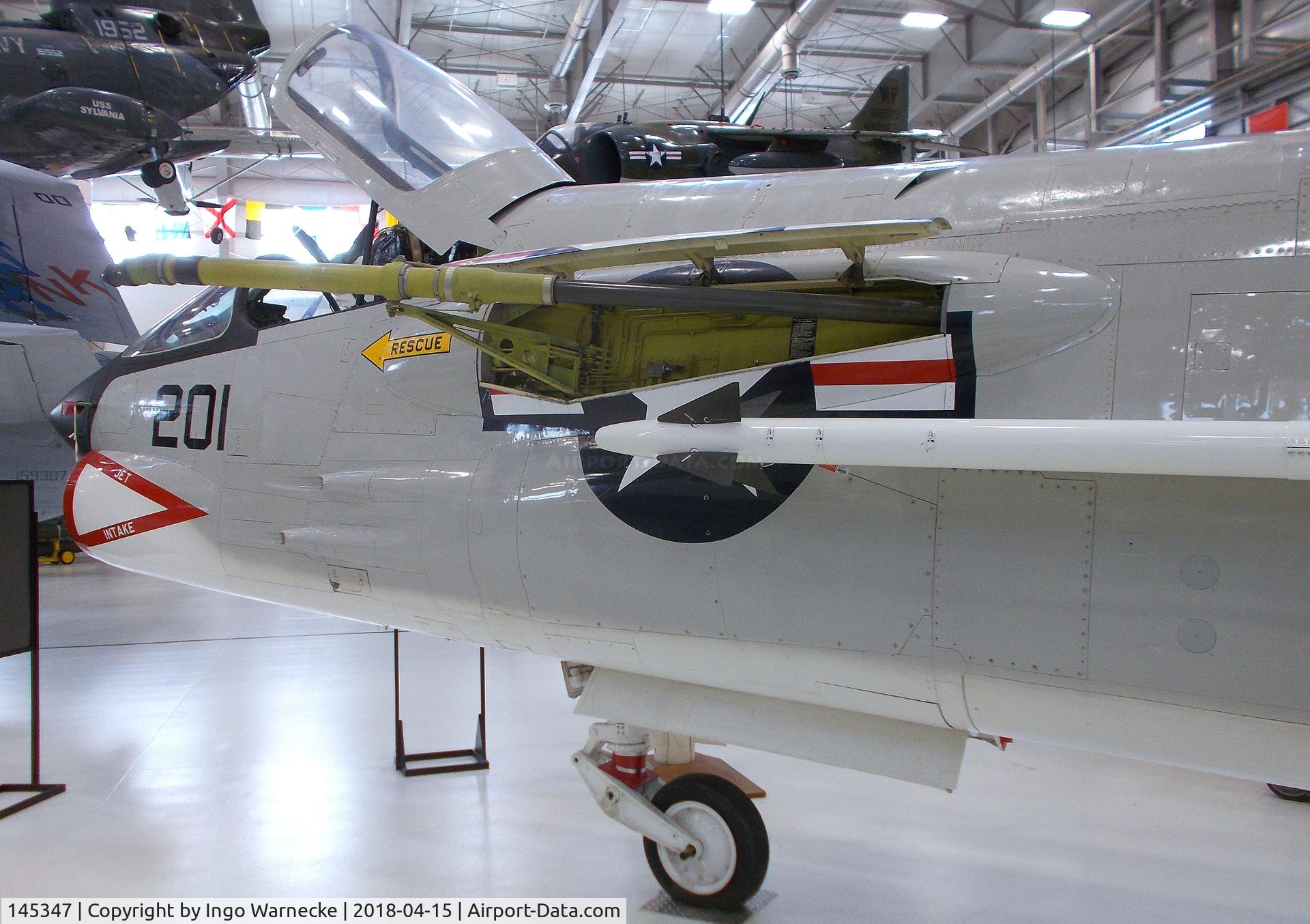 145347, 1957 Vought F-8A Crusader C/N Not found 145347, Vought F-8A Crusader at the NMNA, Pensacola FL