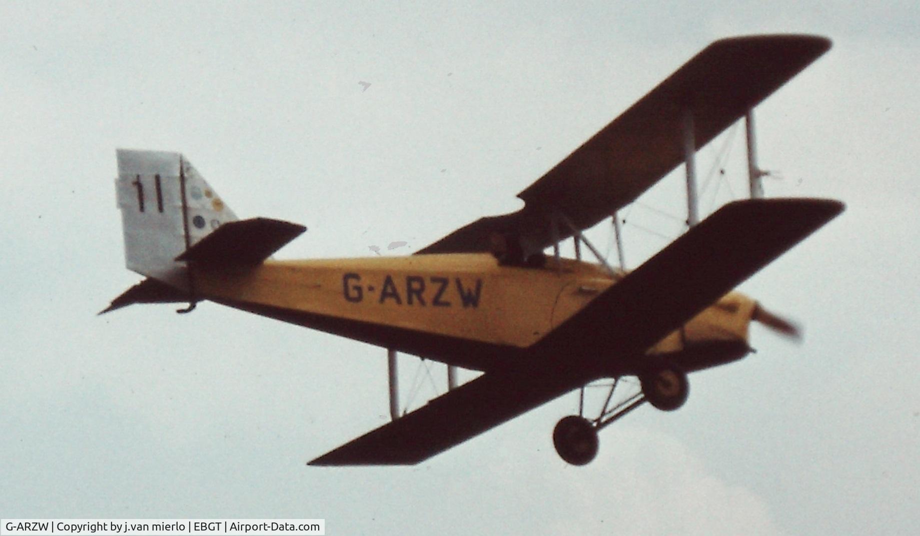 G-ARZW, 1962 Currie Wot C/N 1, Low pass Ghent airfield, Belgium during the STELLA AIRRACE end 70s