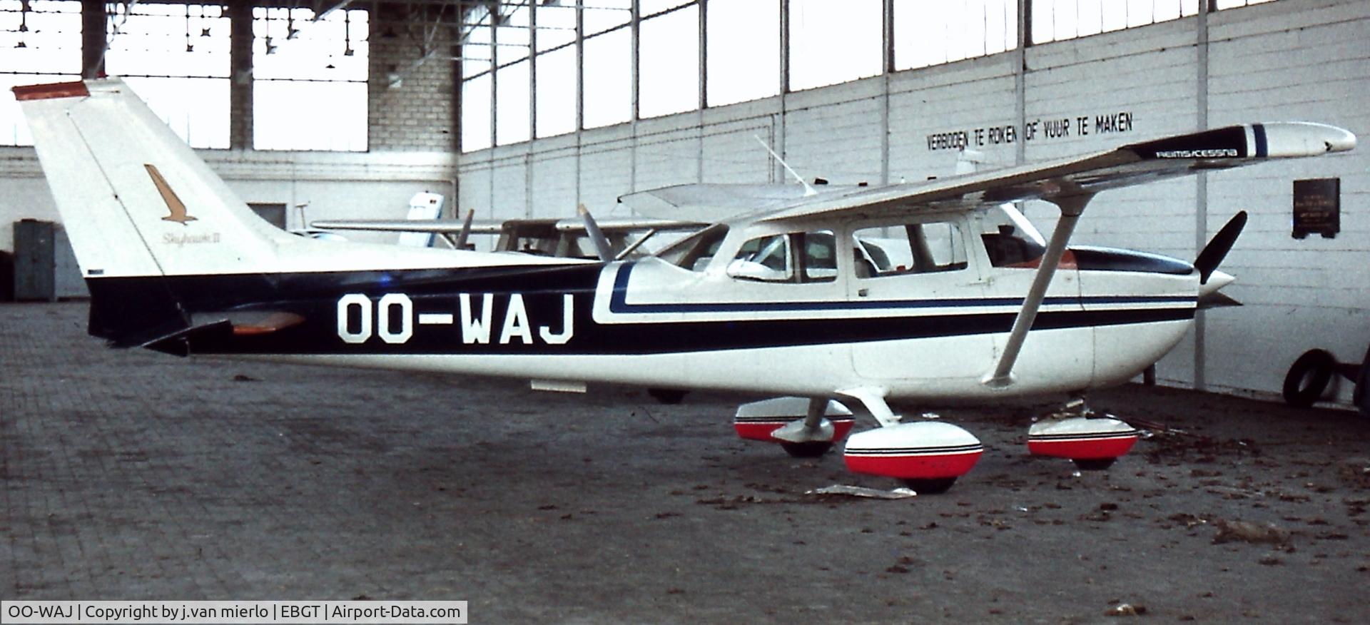 OO-WAJ, 1974 Reims F172M Skyhawk Skyhawk C/N 1196, Ghent, Belgium end'70s pre-digital quality