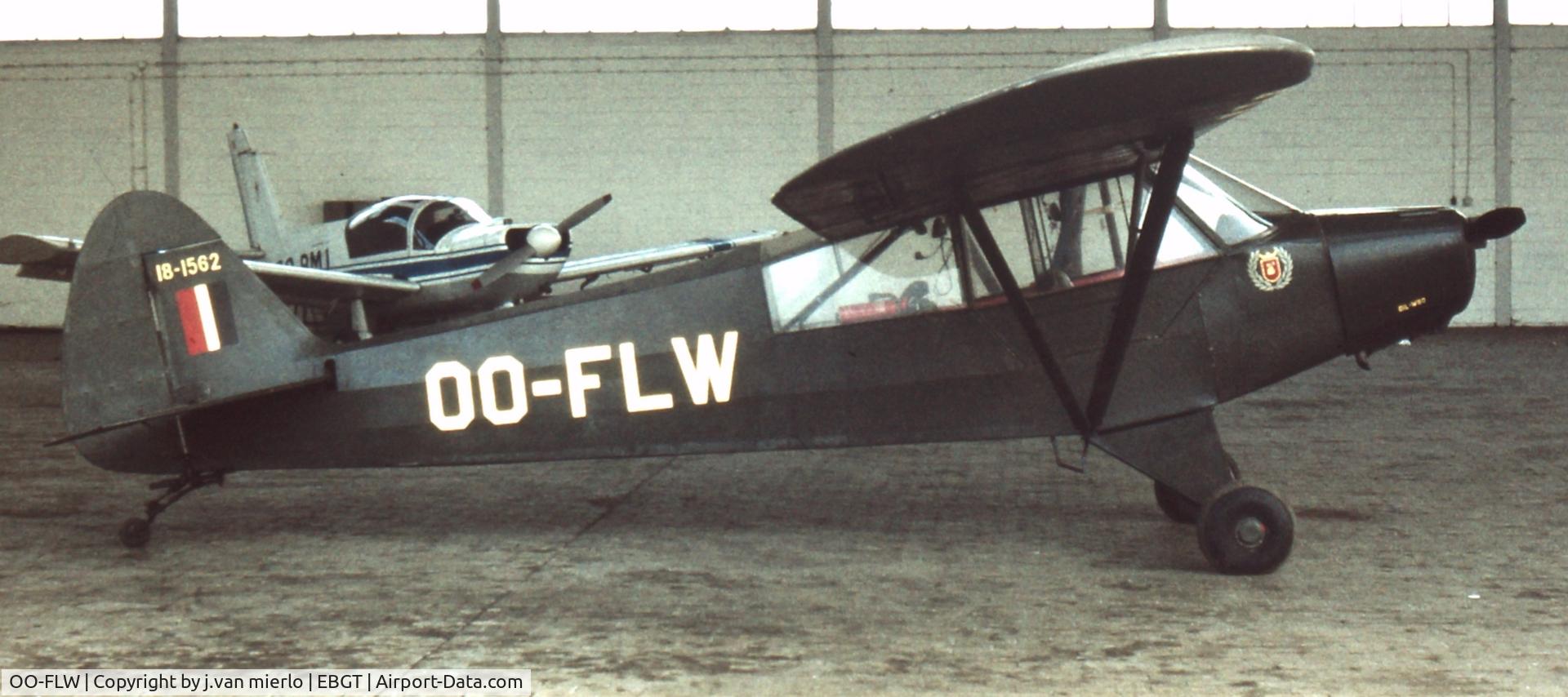 OO-FLW, 1951 Piper L-18C Super Cub (PA-18-95) C/N 18-1562, Ghent, Belgium end'70s