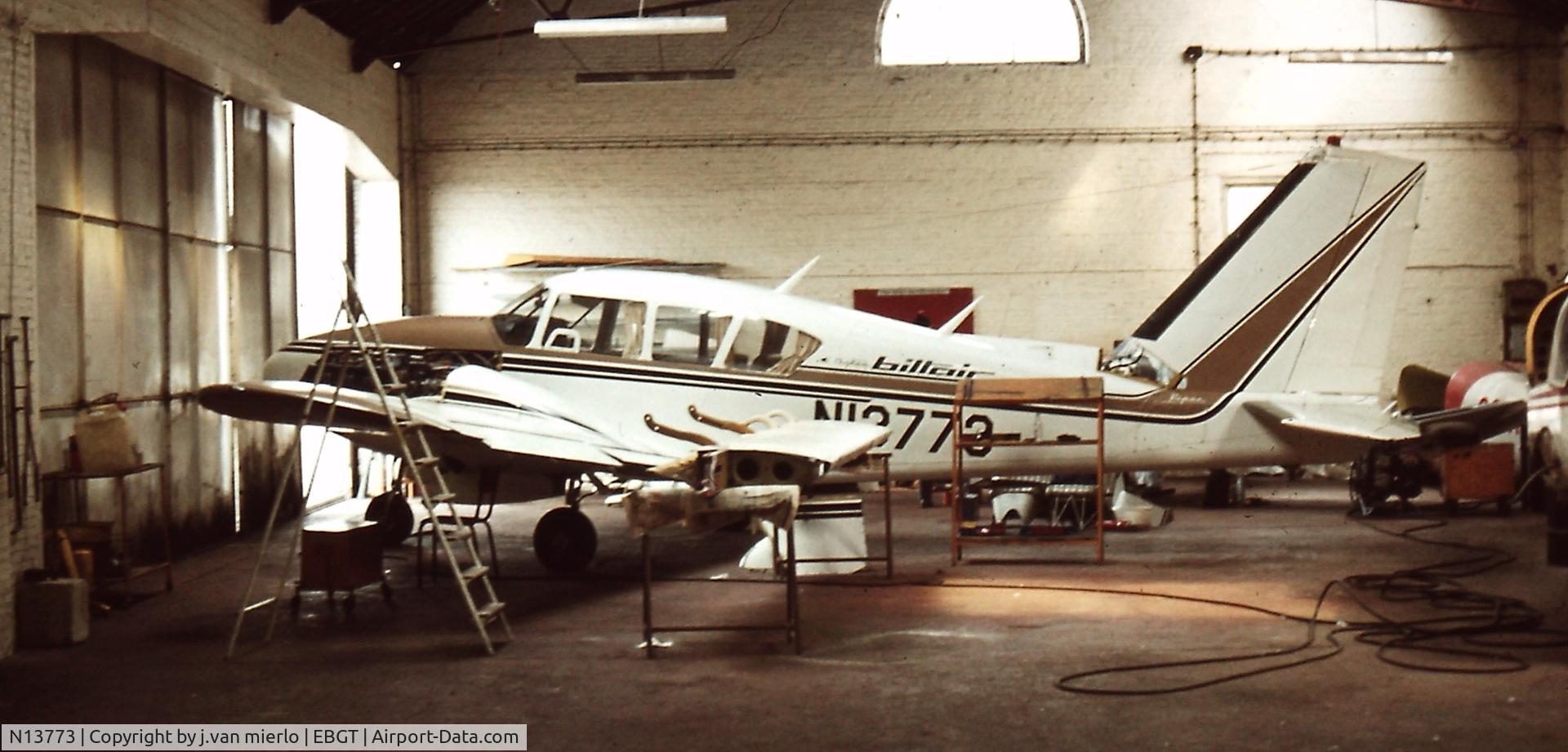 N13773, Piper PA-23-250 C/N 27-4424, Ghent, Belgium end '70s