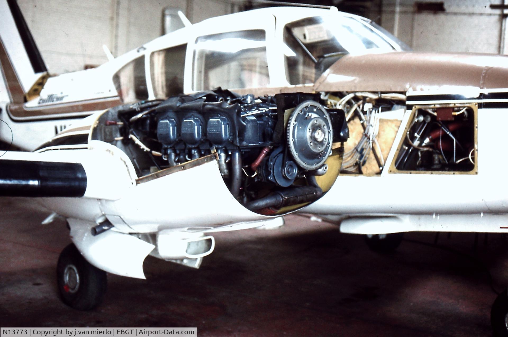 N13773, Piper PA-23-250 C/N 27-4424, Ghent, Belgium end '70s