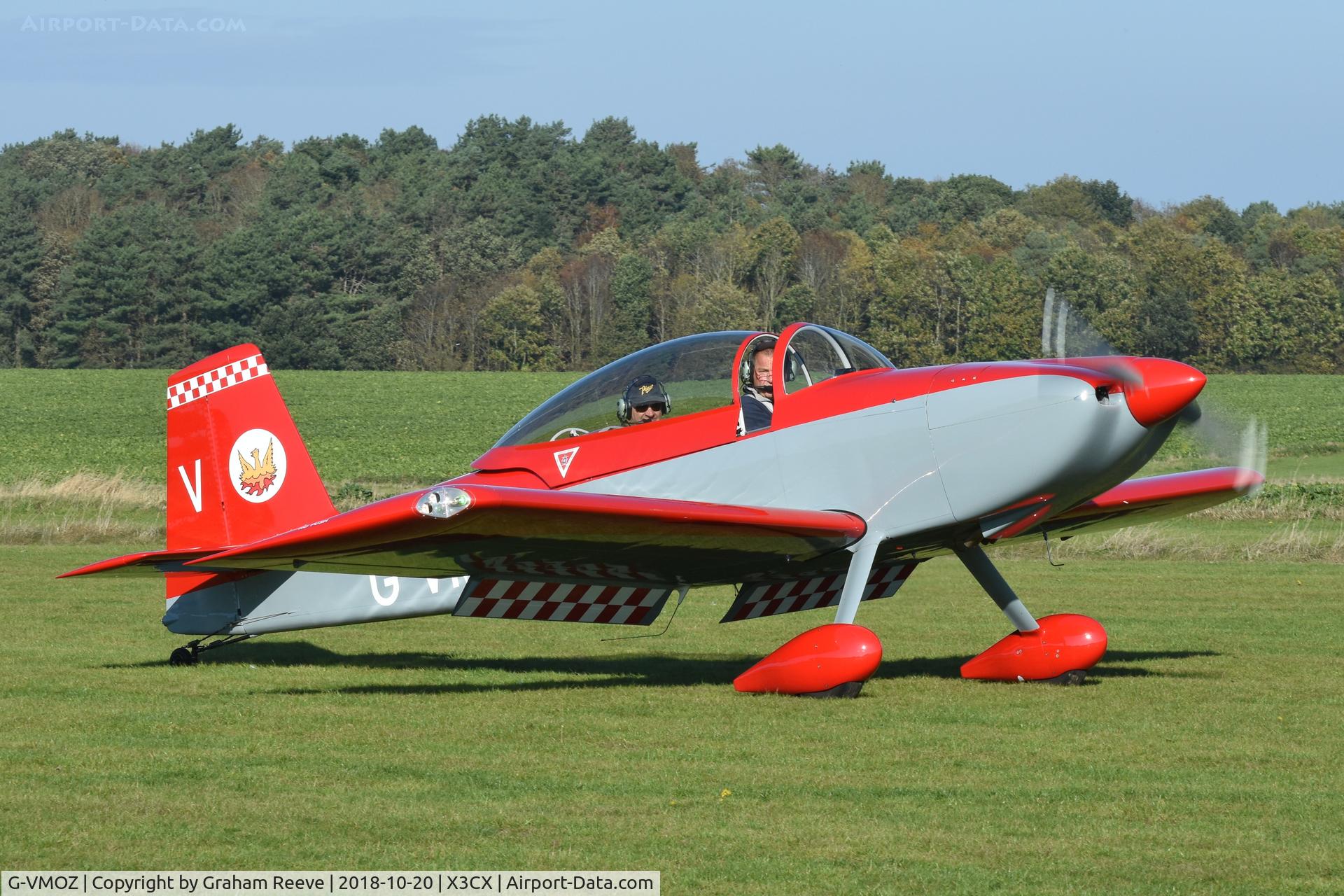 G-VMOZ, 2014 Vans RV-8 C/N LAA 303-15029, Just landed at Northrepps.