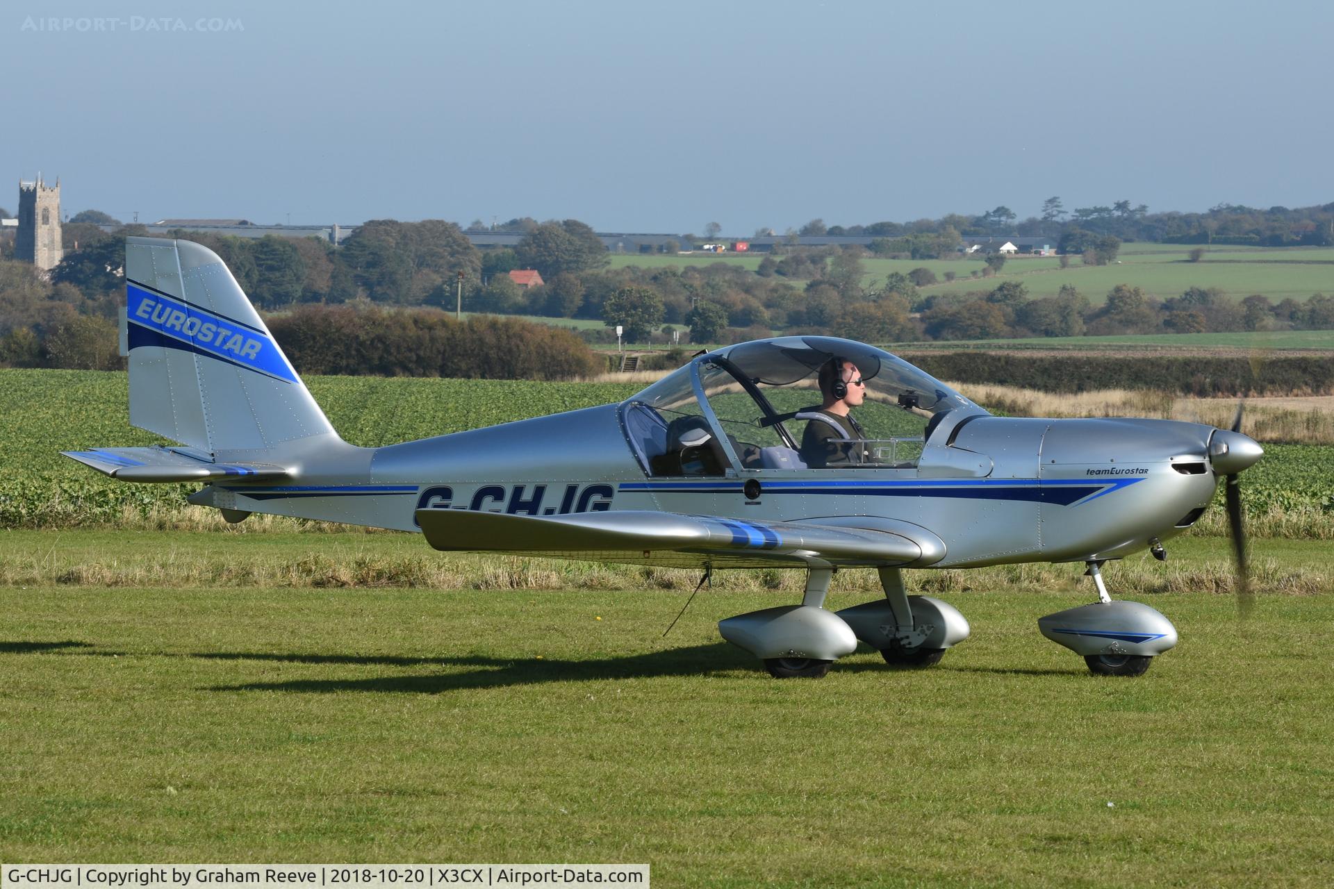G-CHJG, 2012 Cosmik EV-97 TeamEurostar UK C/N 3938, Just landed at Northrepps.
