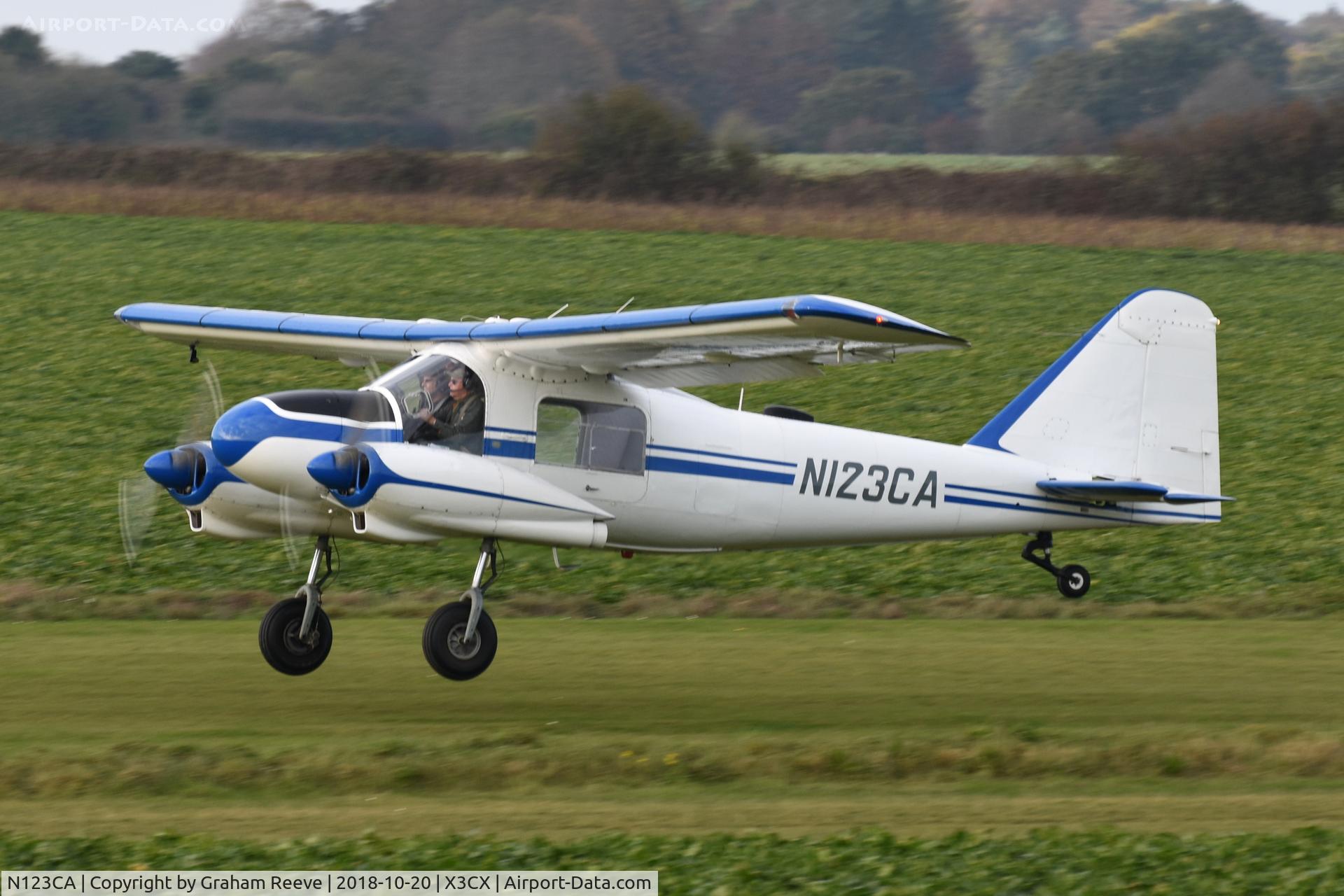 N123CA, 1964 Dornier Do-28A-1 C/N 3051, Departing from Northrepps.
