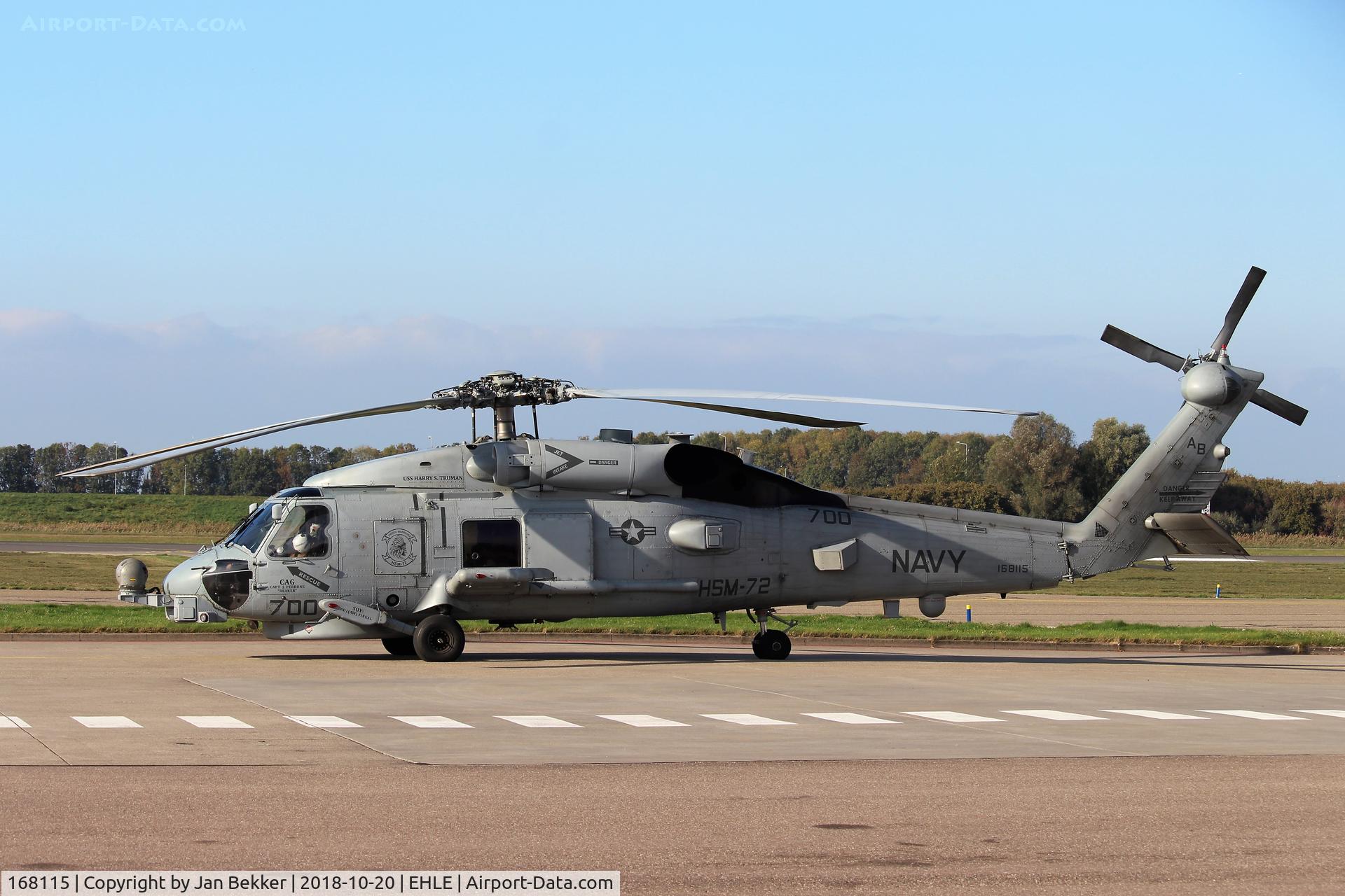 168115, Sikorsky MH-60R Seahawk C/N 70-4450, Lelystad Airport
From the Aircraftcarrier CVN-75 USS Harry S. Truman